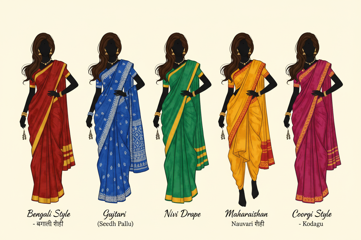 20+ Saree Draping Styles: Complete Guide from Traditional to Modern