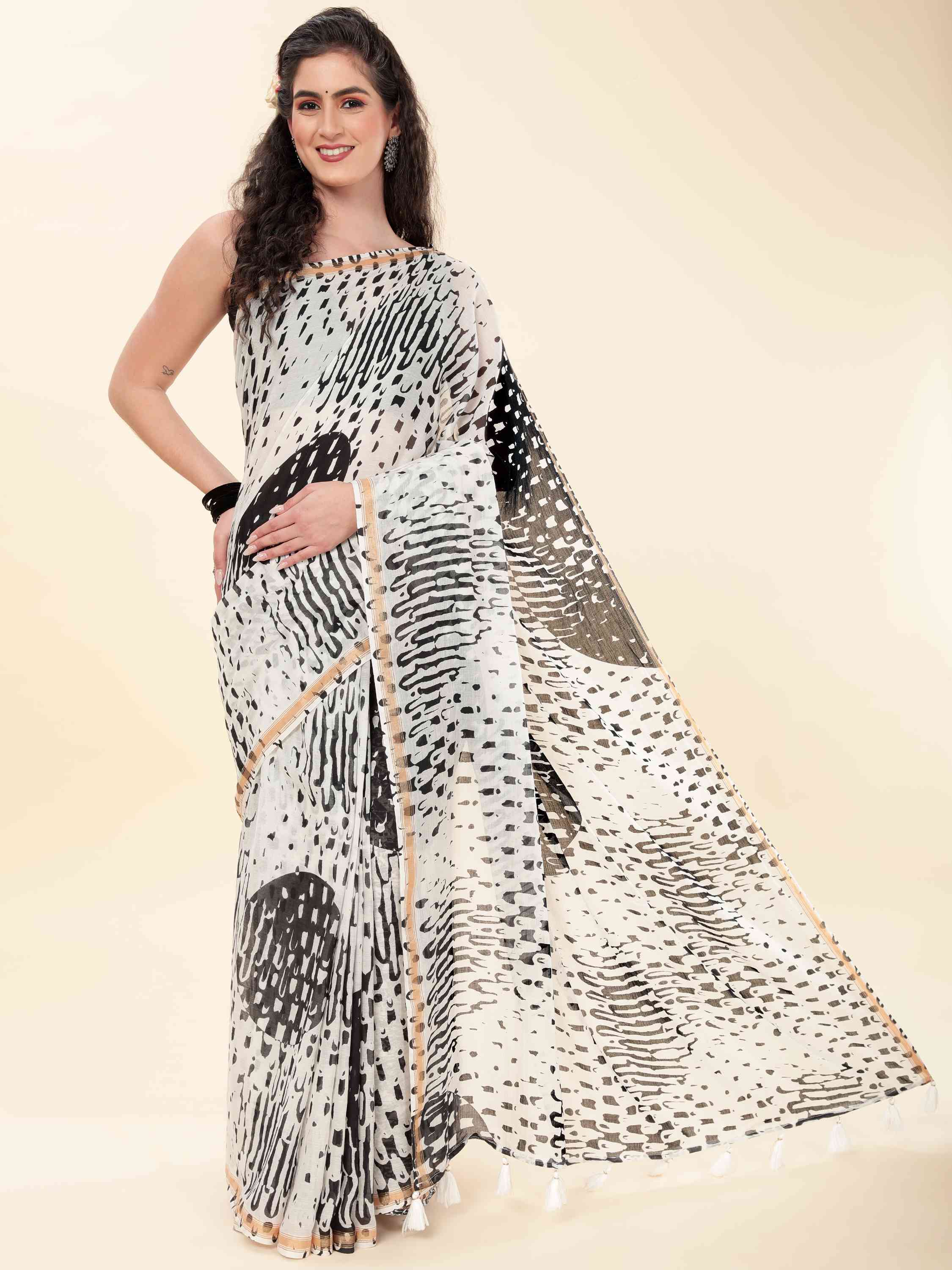 VISCOSE MUL LIVA DIGITAL PRINTED SAREE
