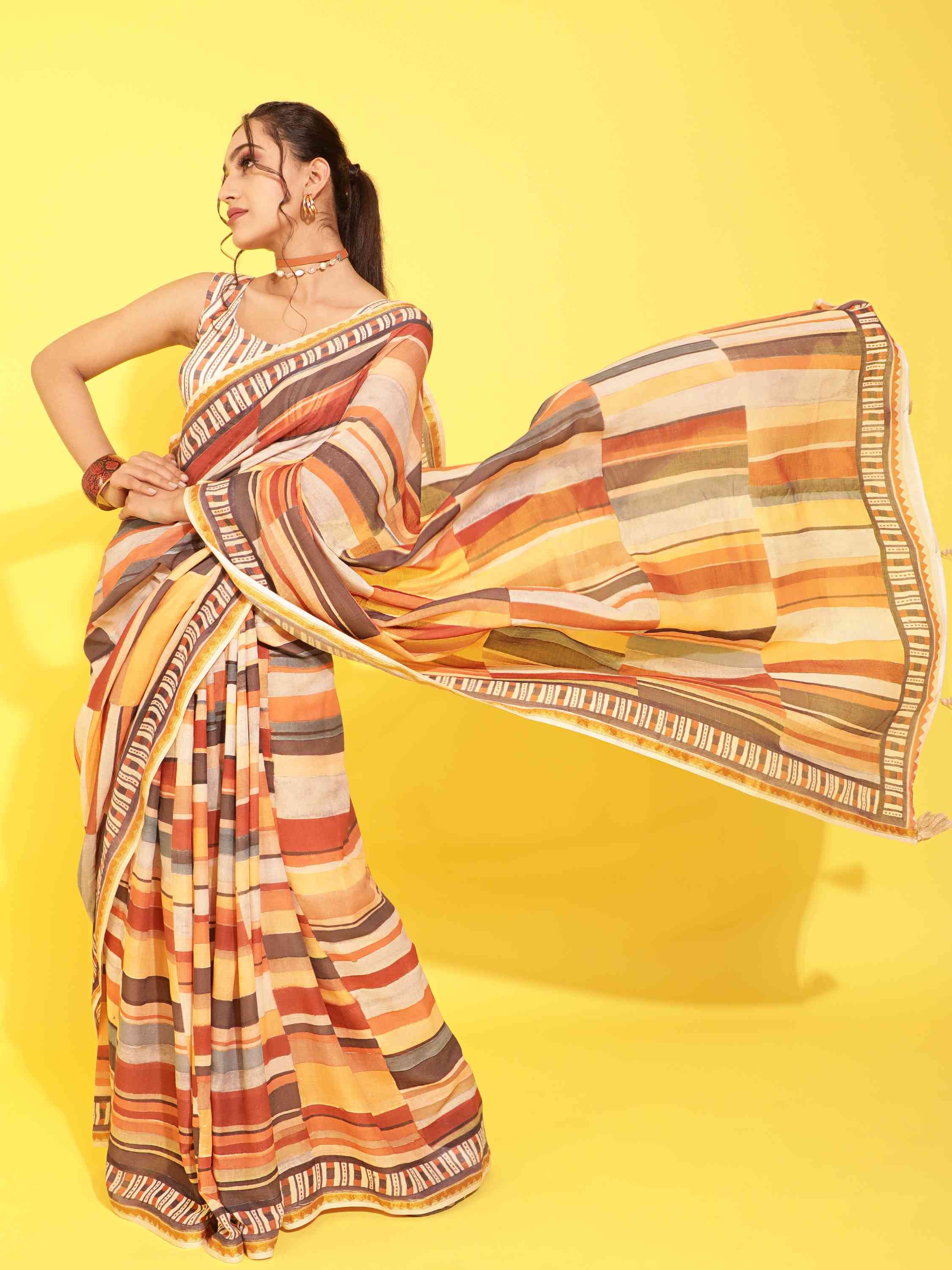 VISCOSE MUL LIVA DIGITAL PRINTED SAREE