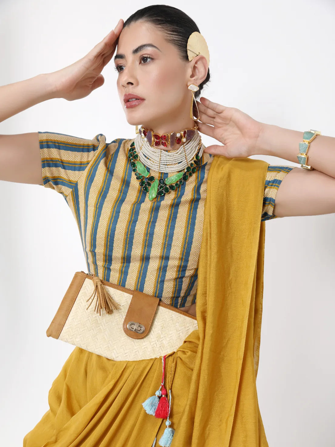 PERI PERI HAND EMBROIDERED LIVA SAREE