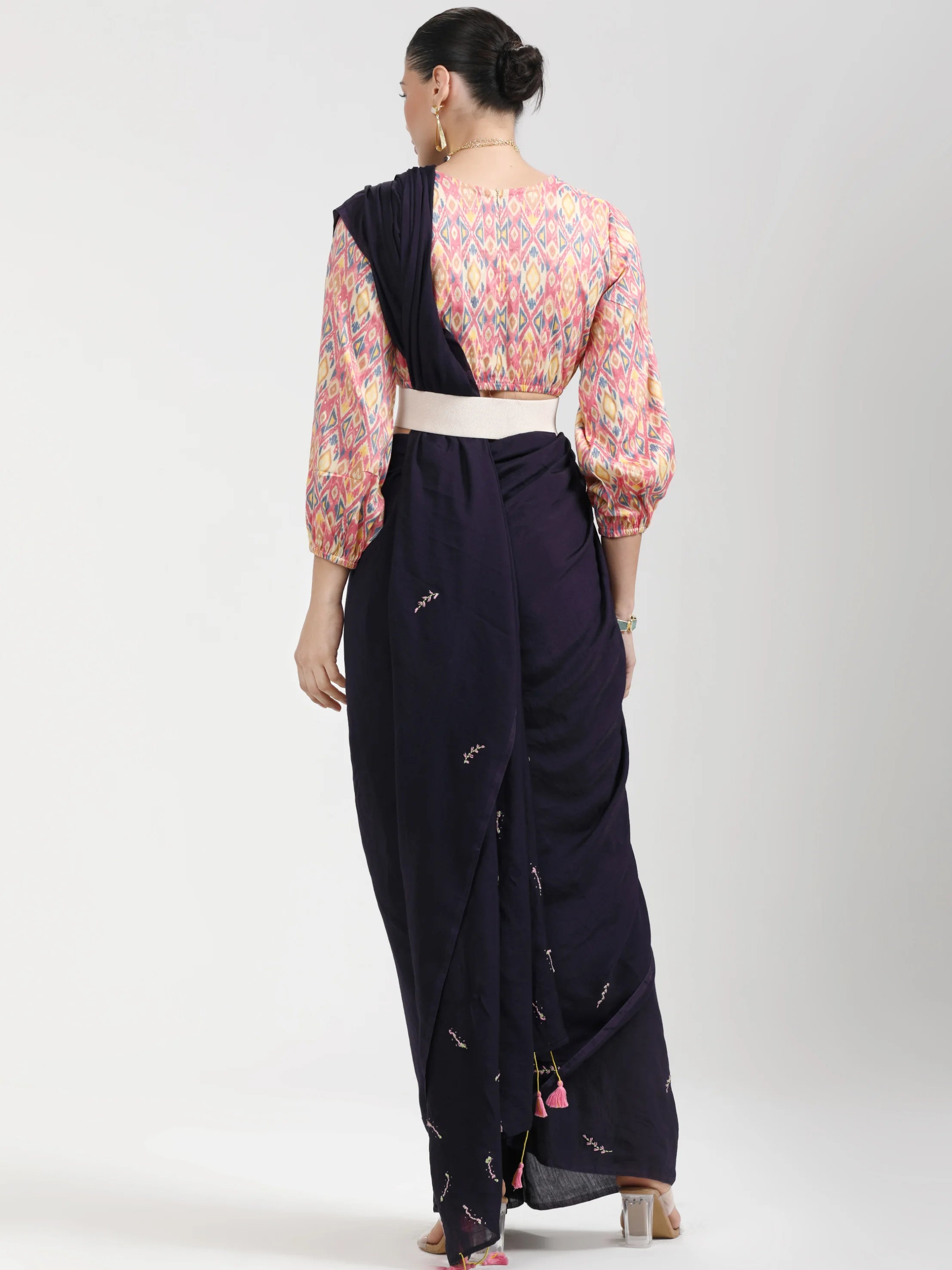 PERI PERI HAND EMBROIDERED LIVA SAREE