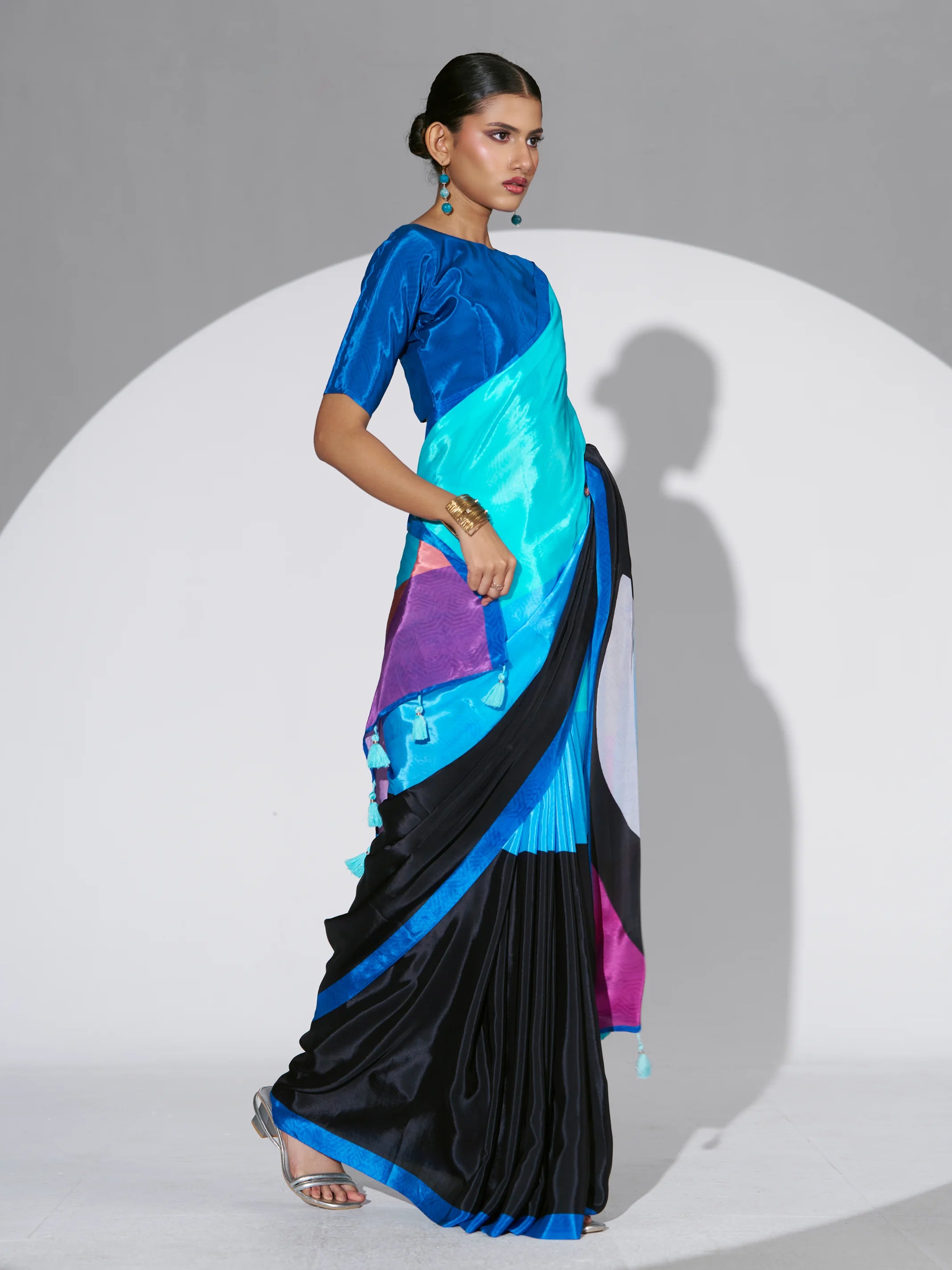 NATURAL CRAPE DIGITAL PRINTED SAREE