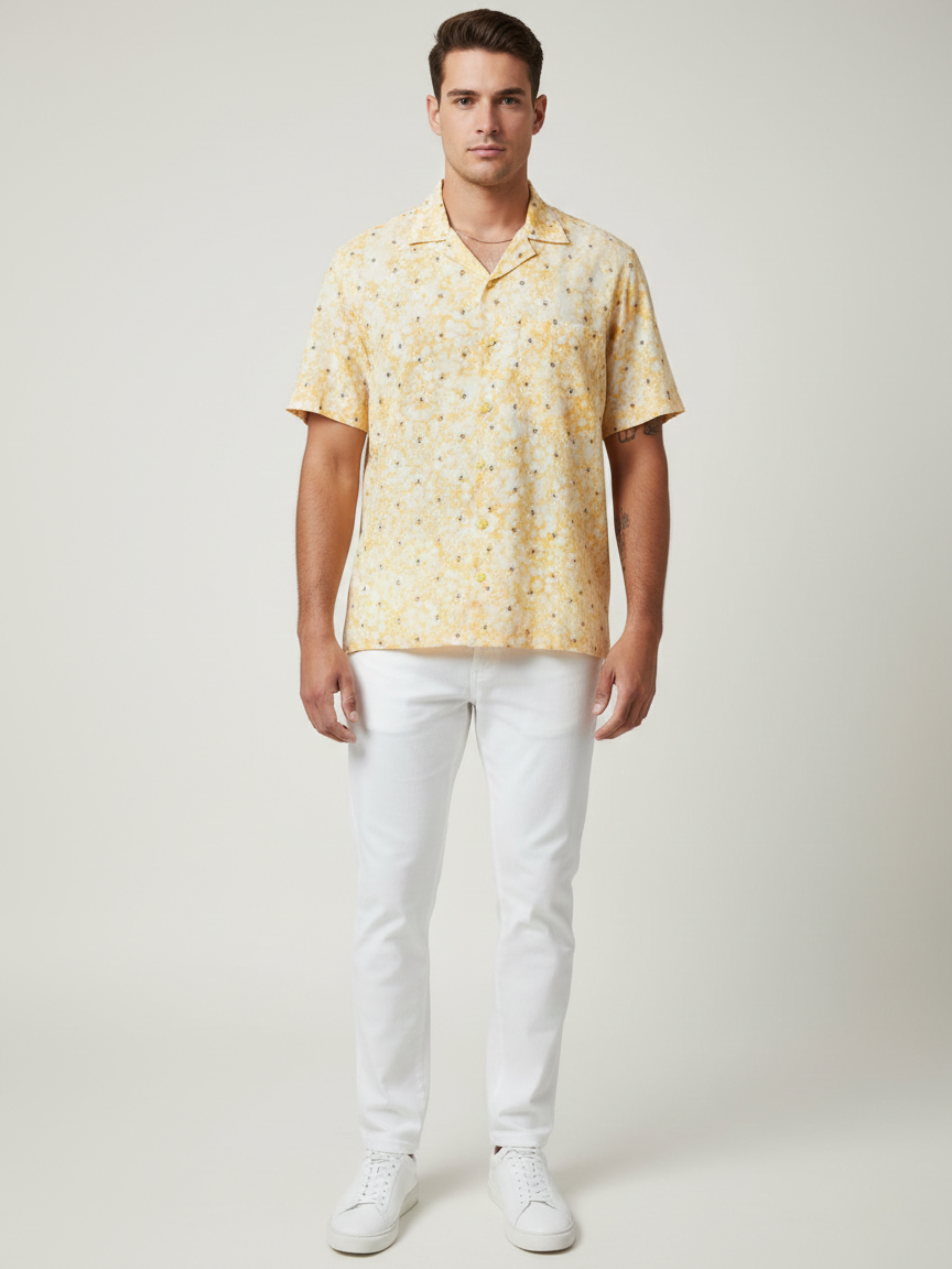 C.C SD BUTI BATIK YELLOW MENS SHIRT