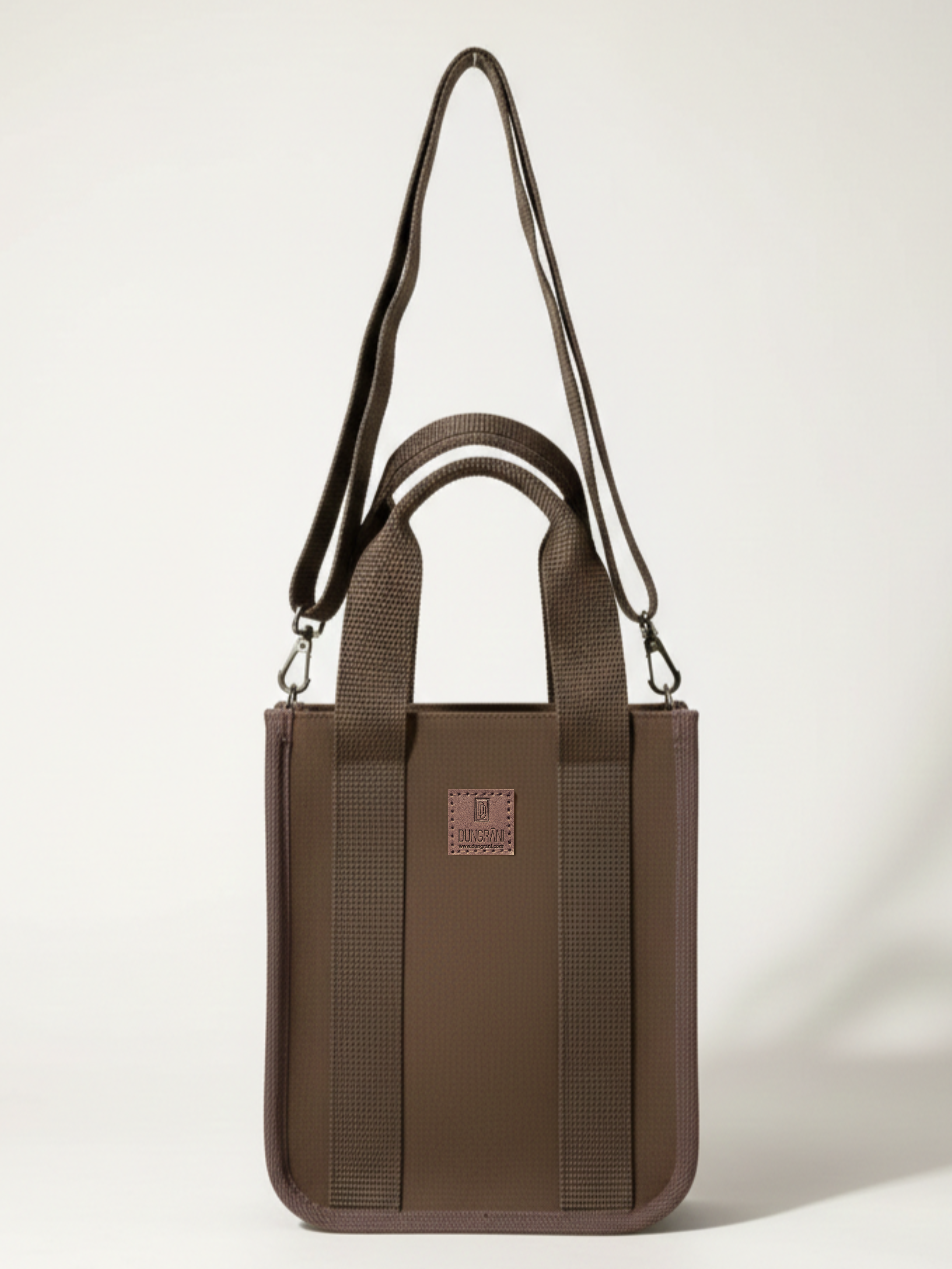 BROWN MINI CLASSIC CANVAS TOTE BAG