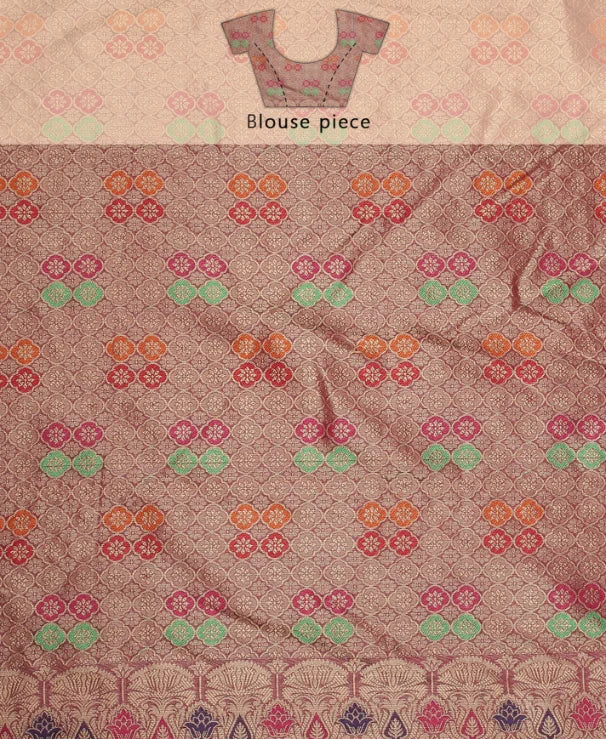 WINE SILK VICTORIA SAREE