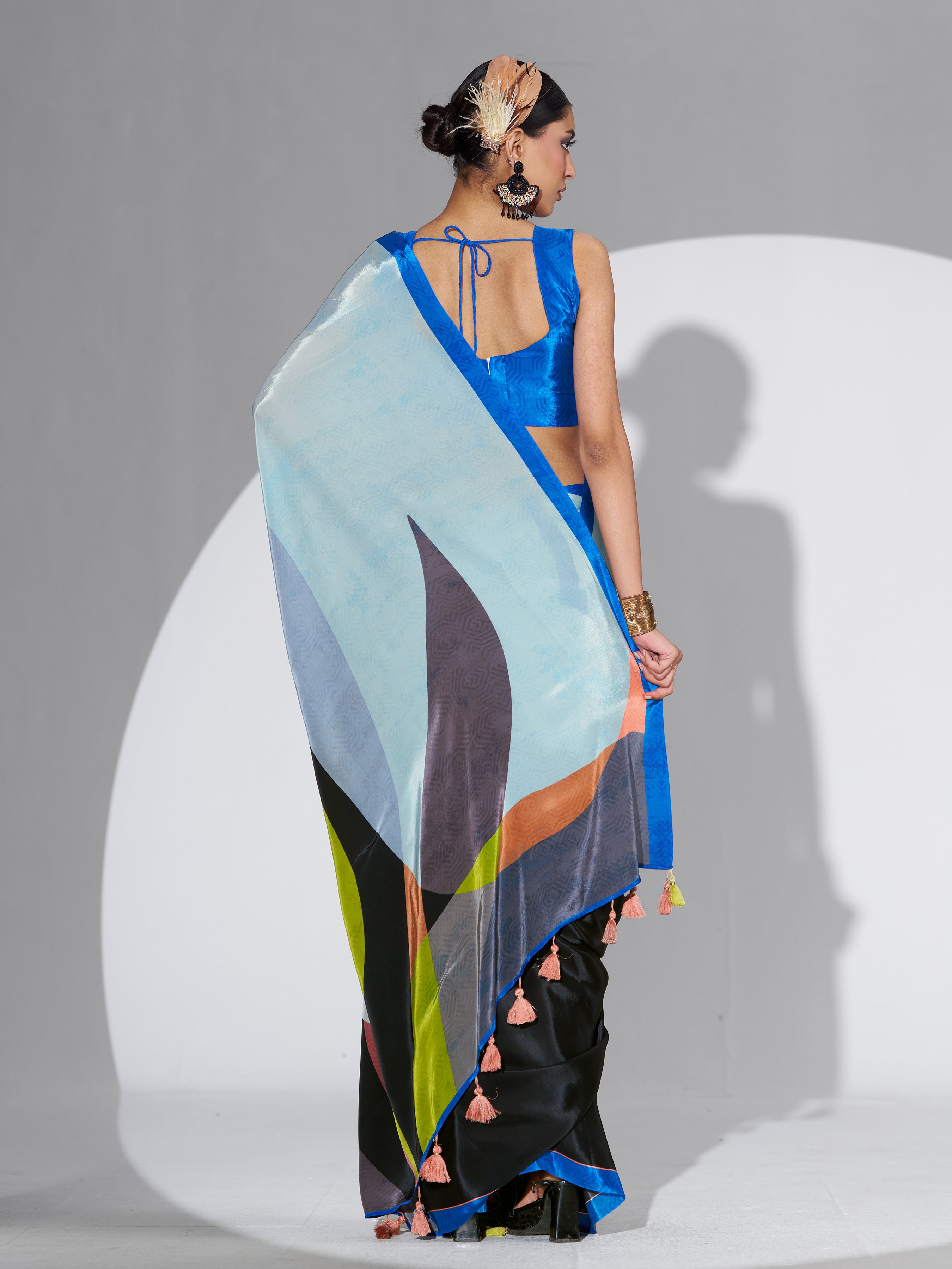 NATURAL CRAPE DIGITAL PRINTED SAREE