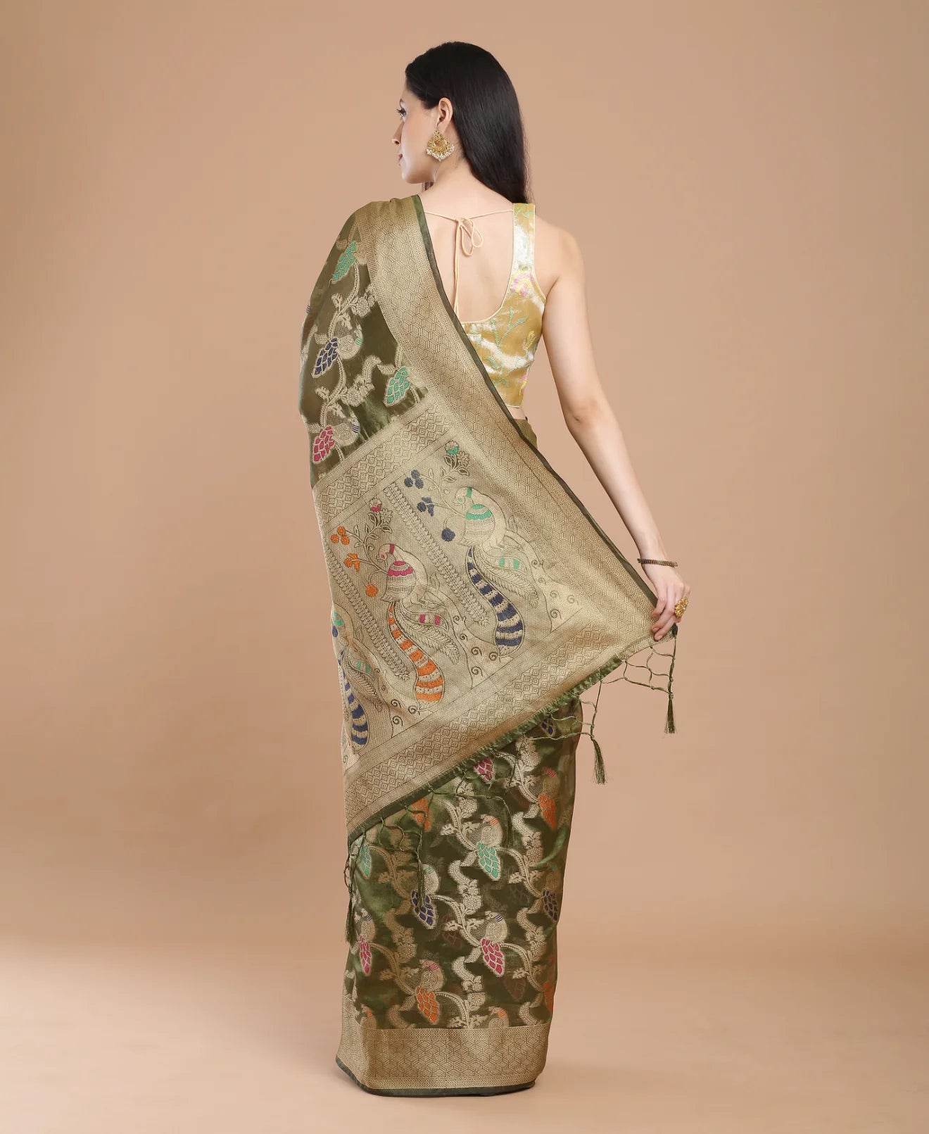 MEHANDI SILK MORNI SAREE