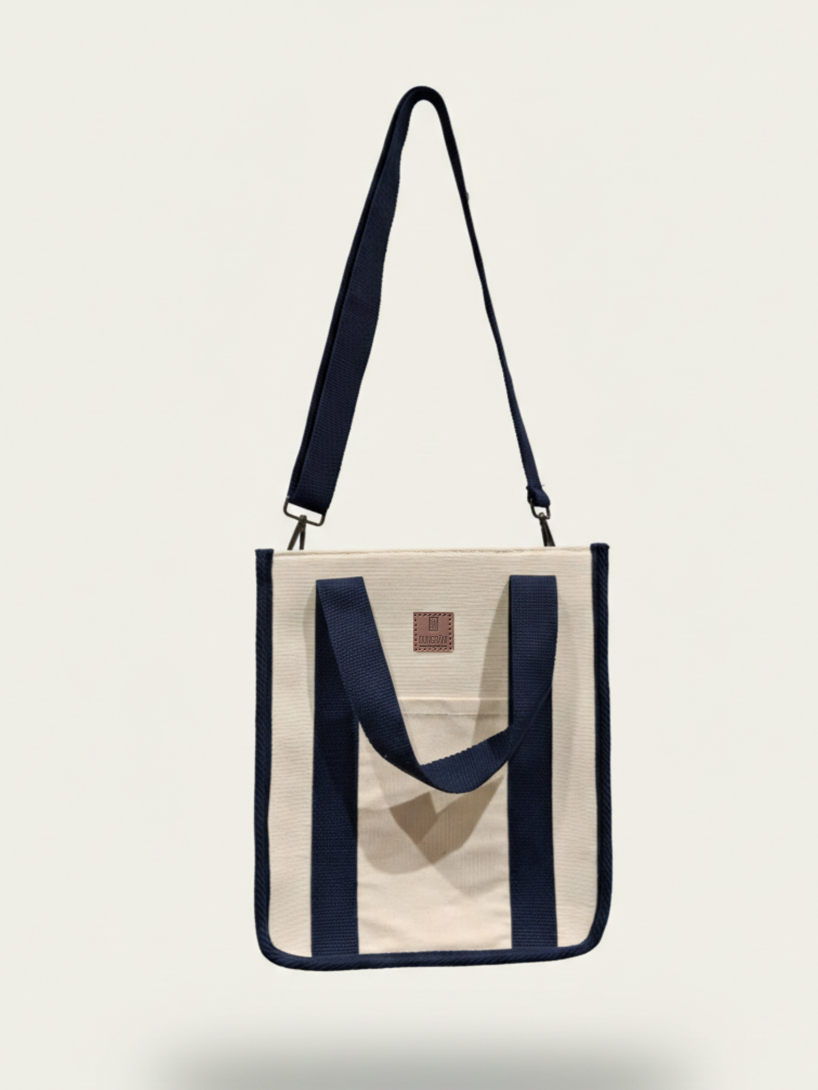 NATURAL BEIGE LARGE CLASSIC CANVAS TOTE BAG