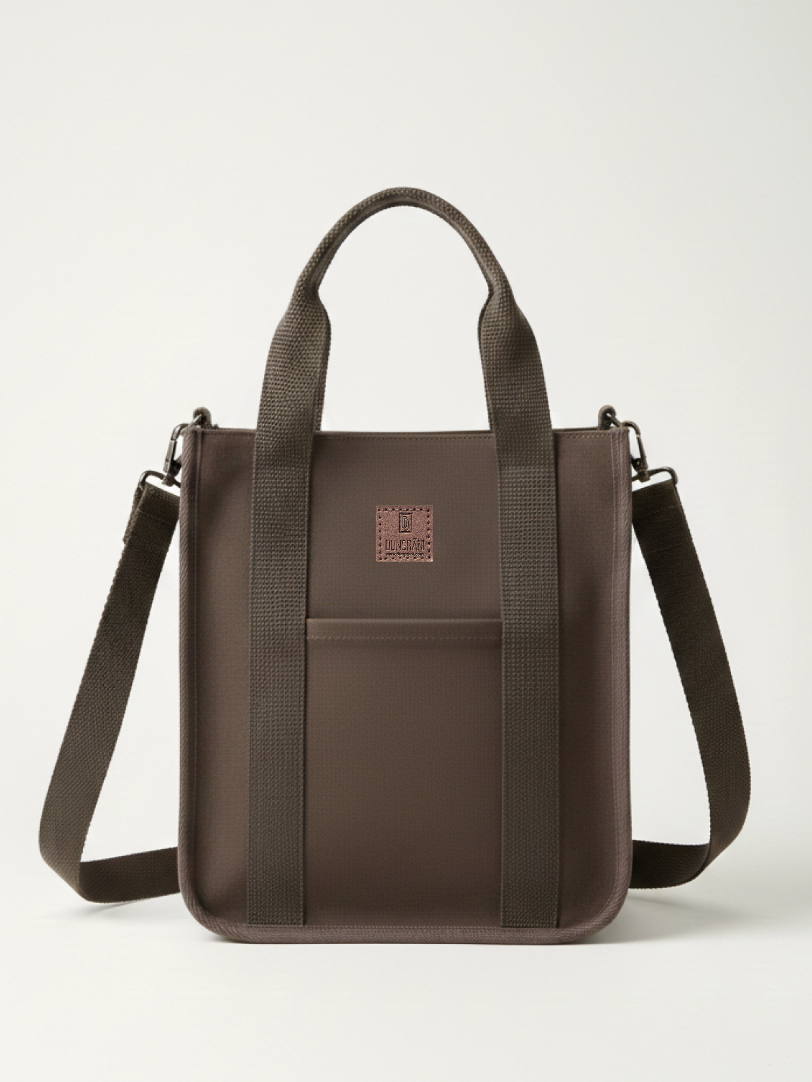 BROWN LARGE CLASSIC CANVAS TOTE BAG