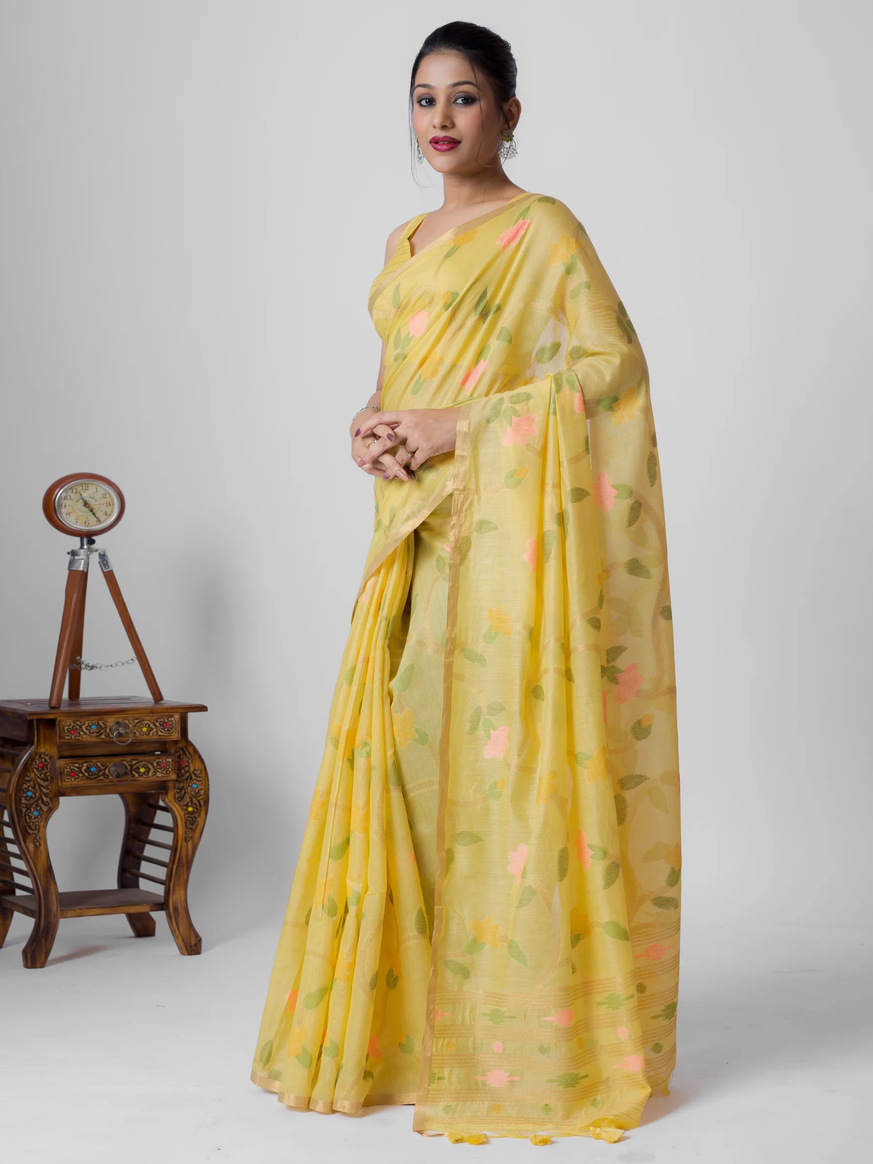 COTTON SILK JAAL SAREE