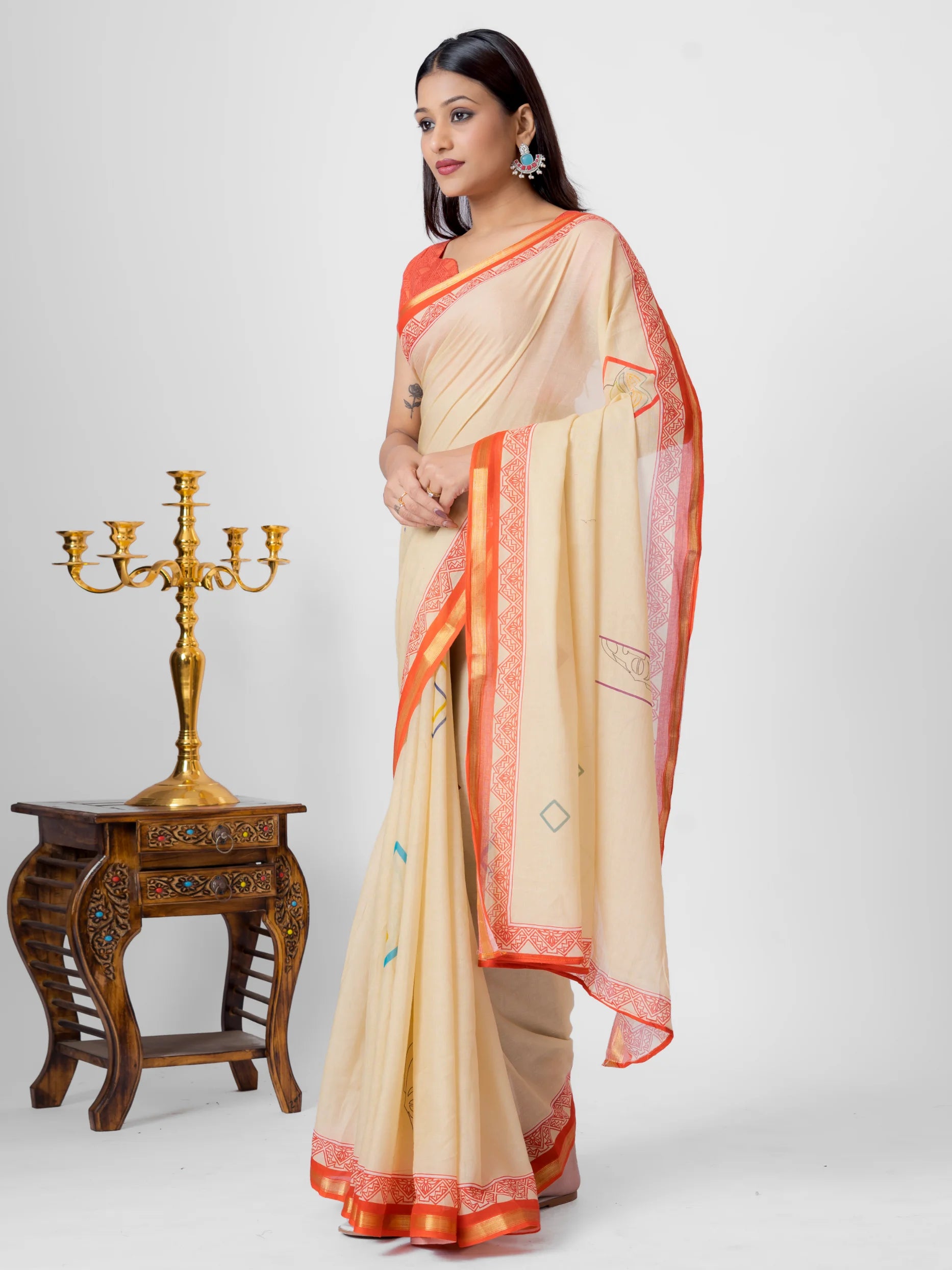 VISCOSE MUL LIVA DIGITAL PRINTED SAREE