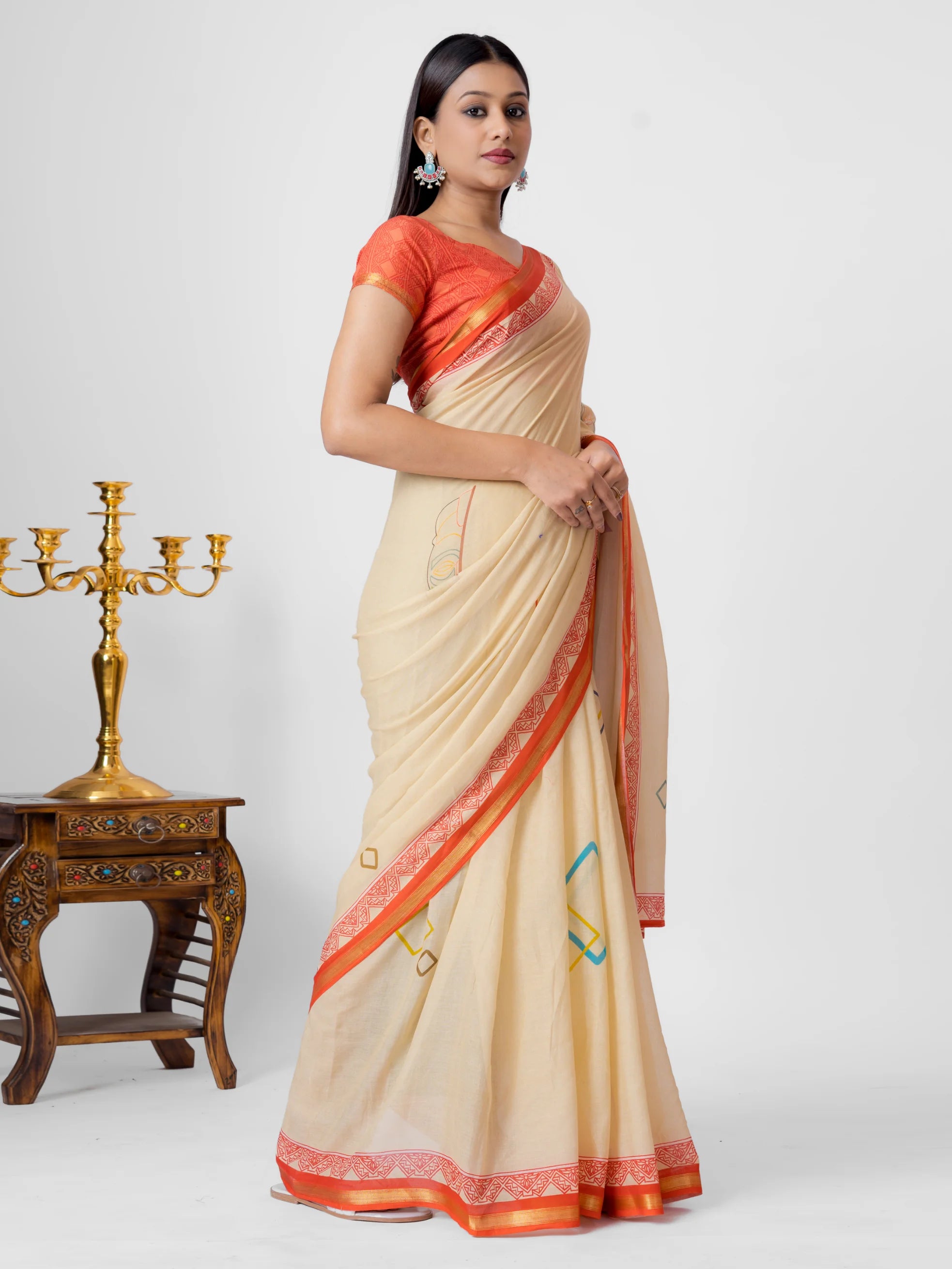 VISCOSE MUL LIVA DIGITAL PRINTED SAREE