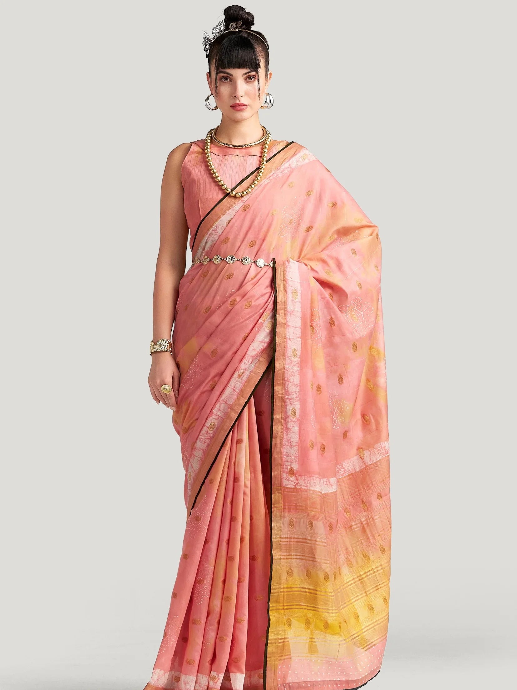 ORGANZA FEEZY DAISY SAREE WITH BLOUSE