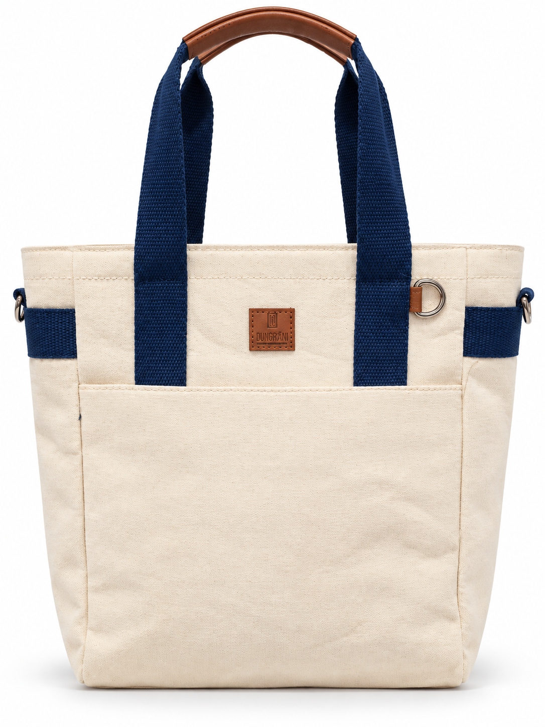 NATURAL BEIGE UNISEX LARGE CANVAS TOTE BAG