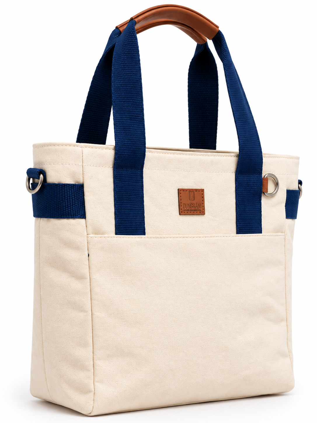 NATURAL BEIGE UNISEX LARGE CANVAS TOTE BAG