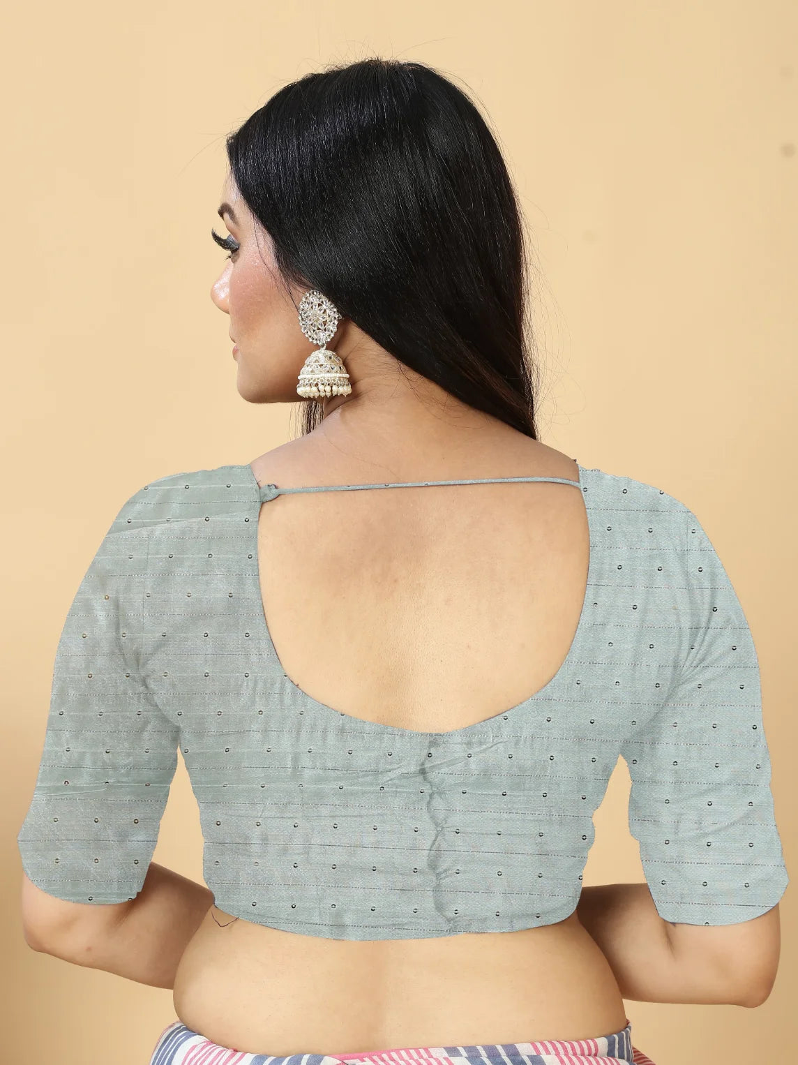 GRAY SHADE VISCOSE MUL FIGARO SAREE