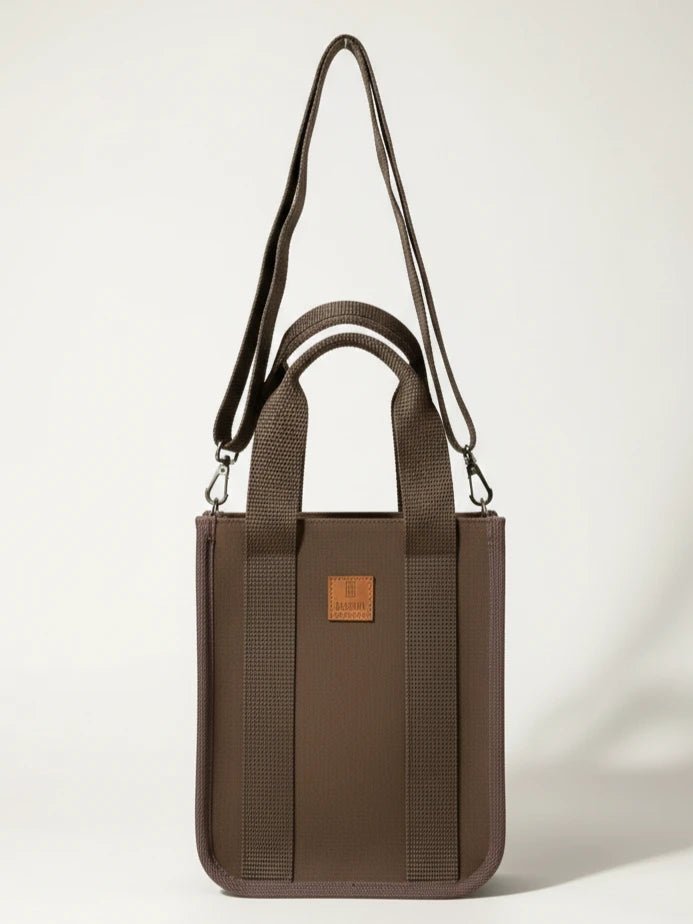 BROWN MINI CLASSIC CANVAS TOTE BAG