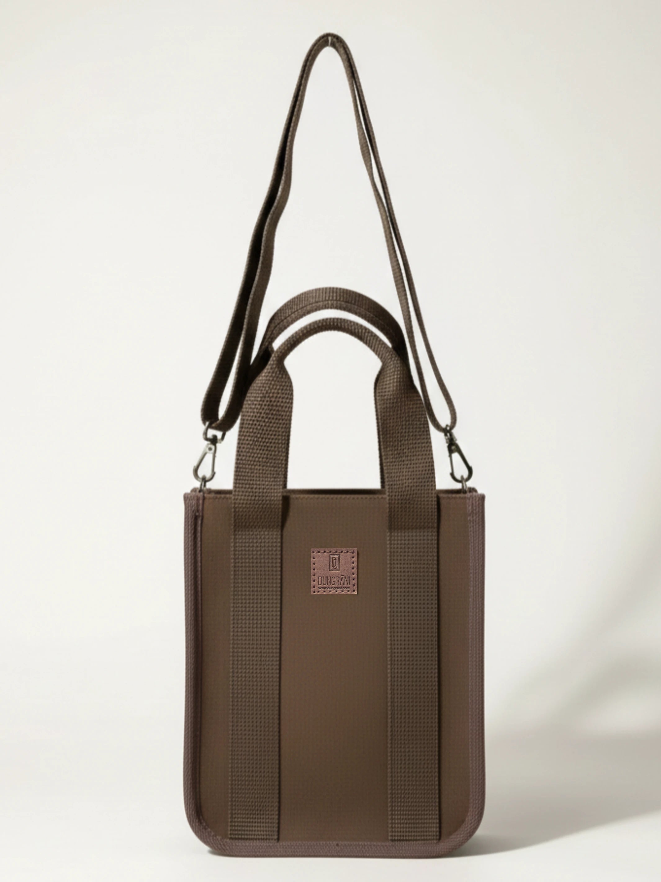 RICH BROWN MINI CLASSIC CANVAS TOTE BAG