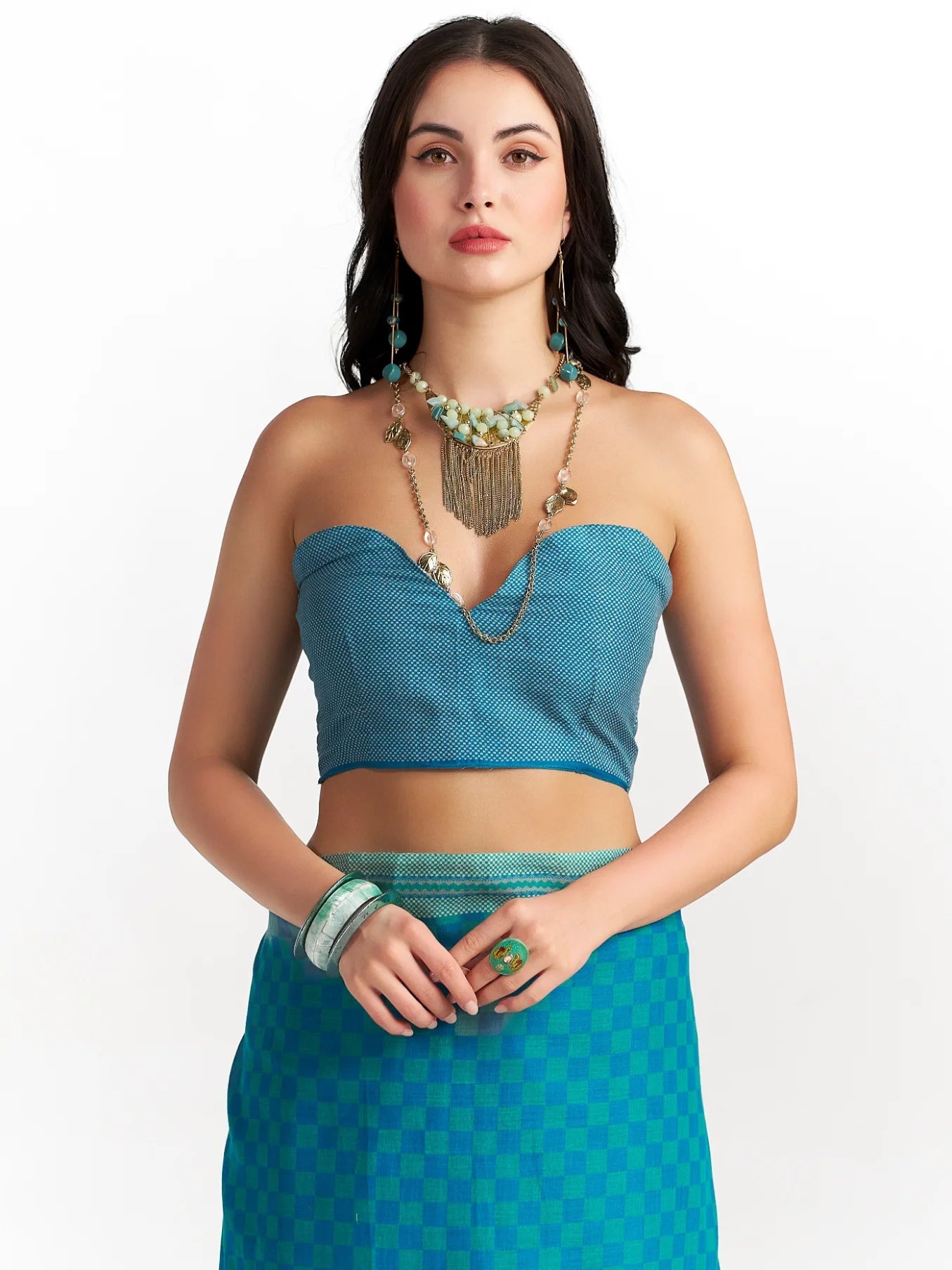 CAPRI BLUE VISCOSE MUL LIVA DIGITAL PRINTED SAREE