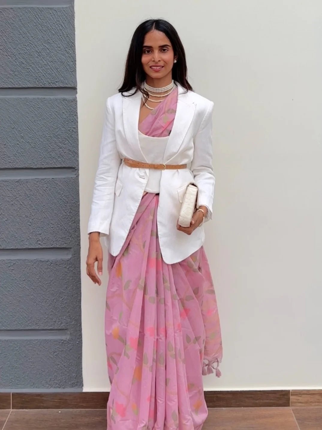 MANASA REDDY IN COTTON SILK JAAL SAREE