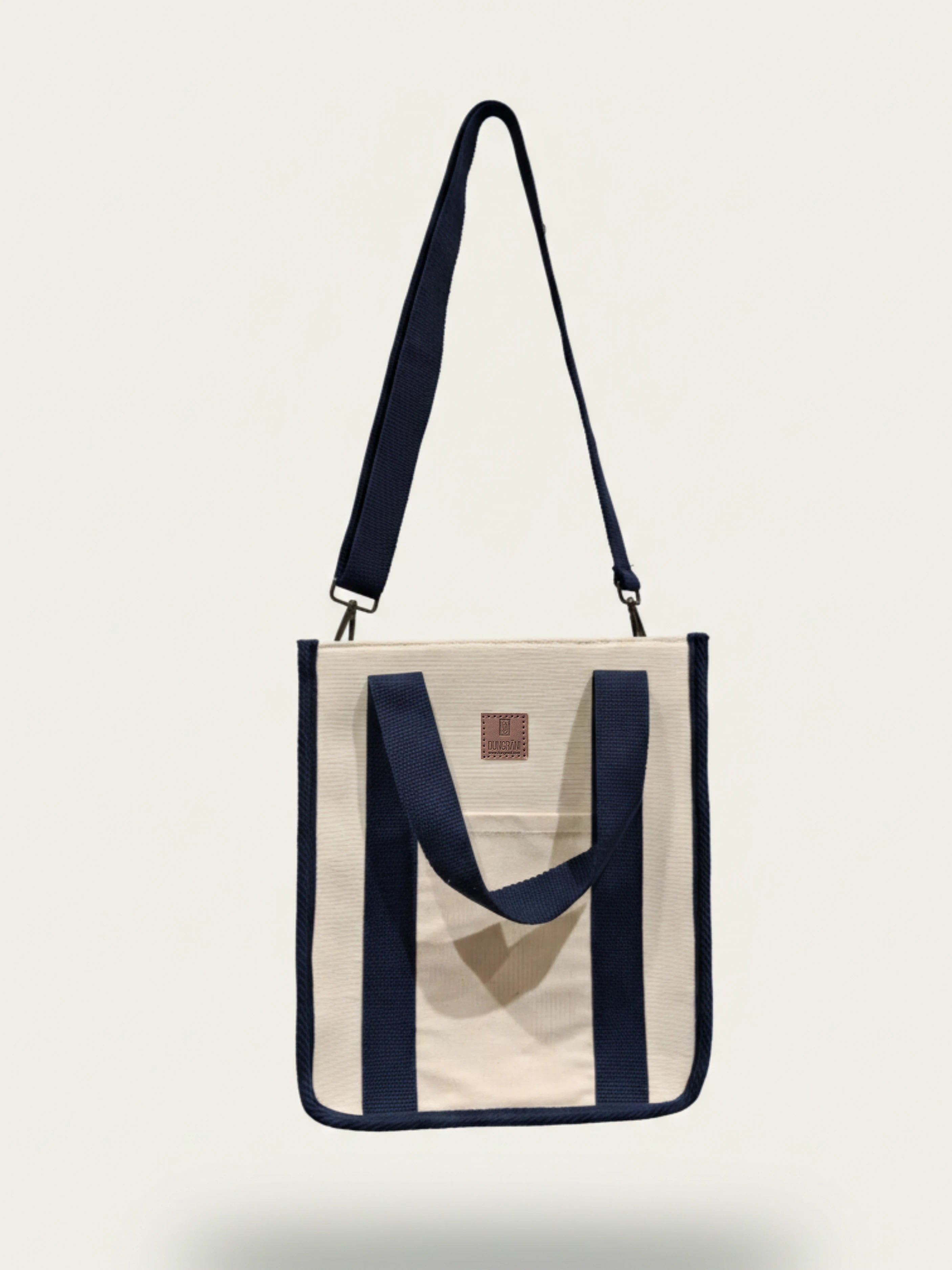 NATURAL BEIGE LARGE CLASSIC CANVAS TOTE BAG
