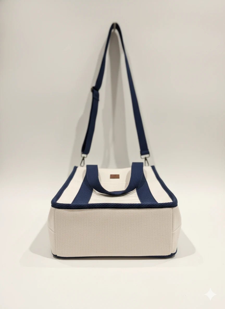 NATURAL BEIGE LARGE CLASSIC CANVAS TOTE BAG