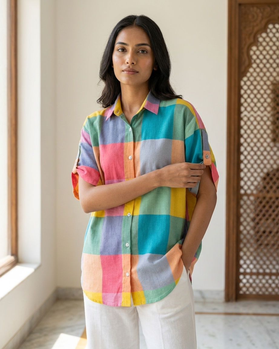 MULMUL COTTON MADRAS CHECKS SHIRT