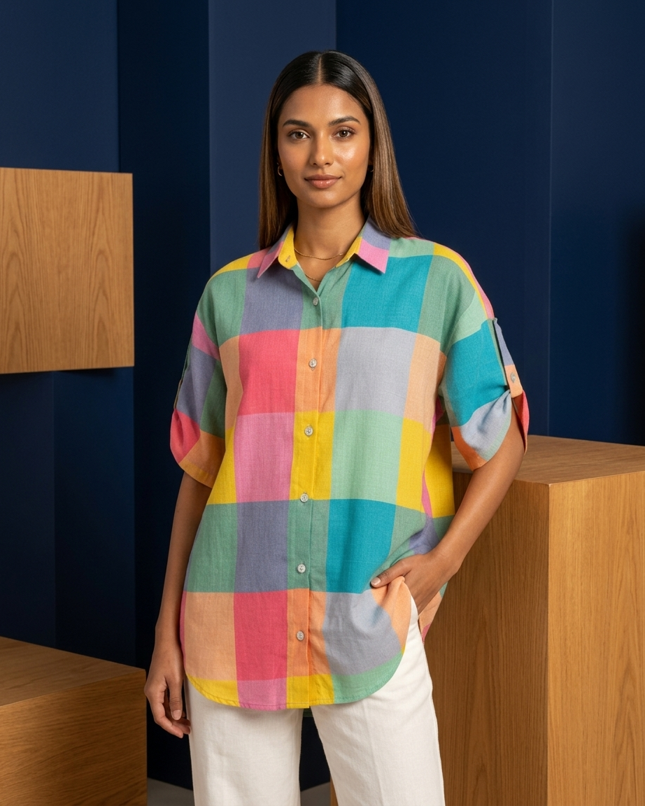 MULMUL COTTON MADRAS CHECKS SHIRT