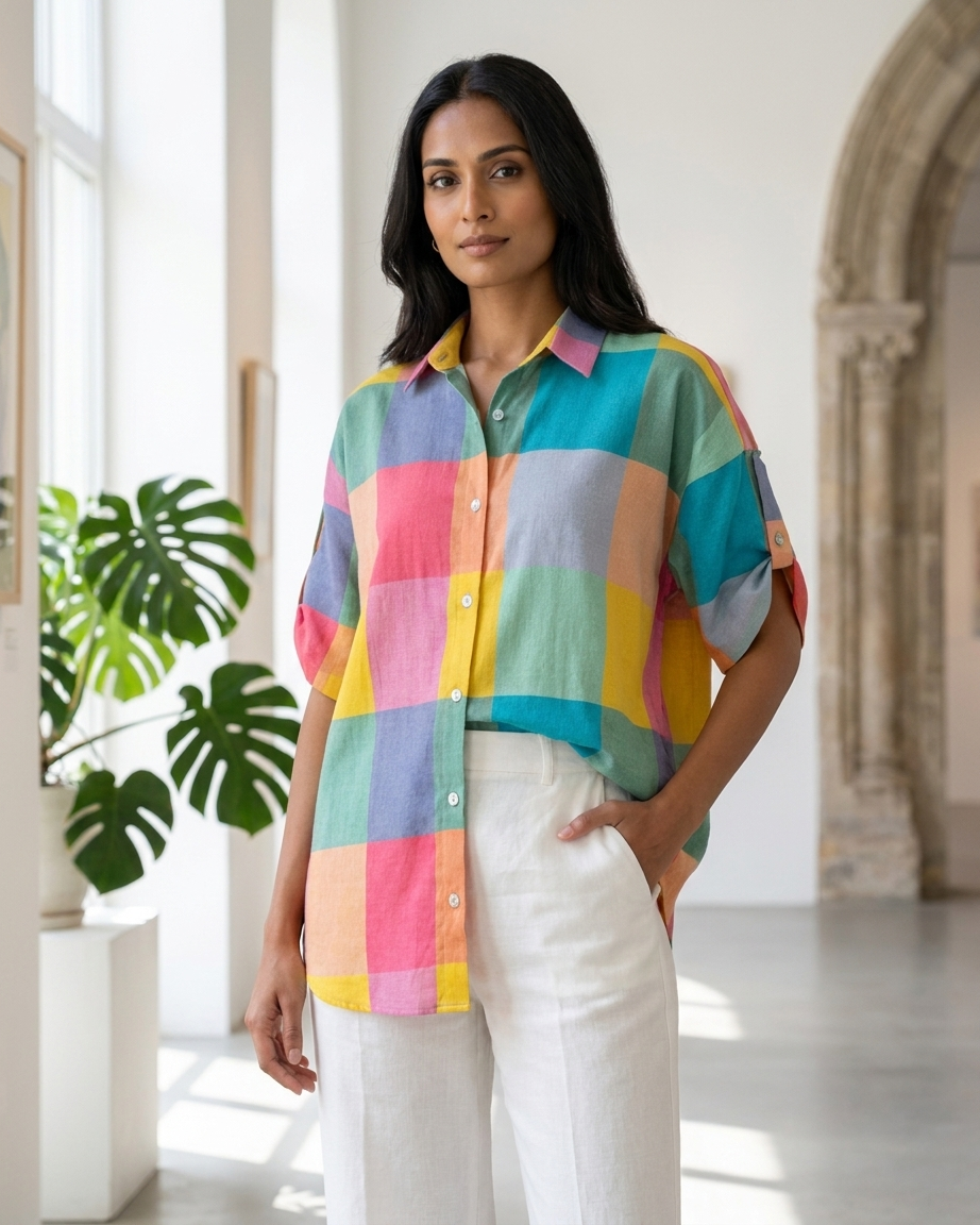 MULMUL COTTON MADRAS CHECKS SHIRT