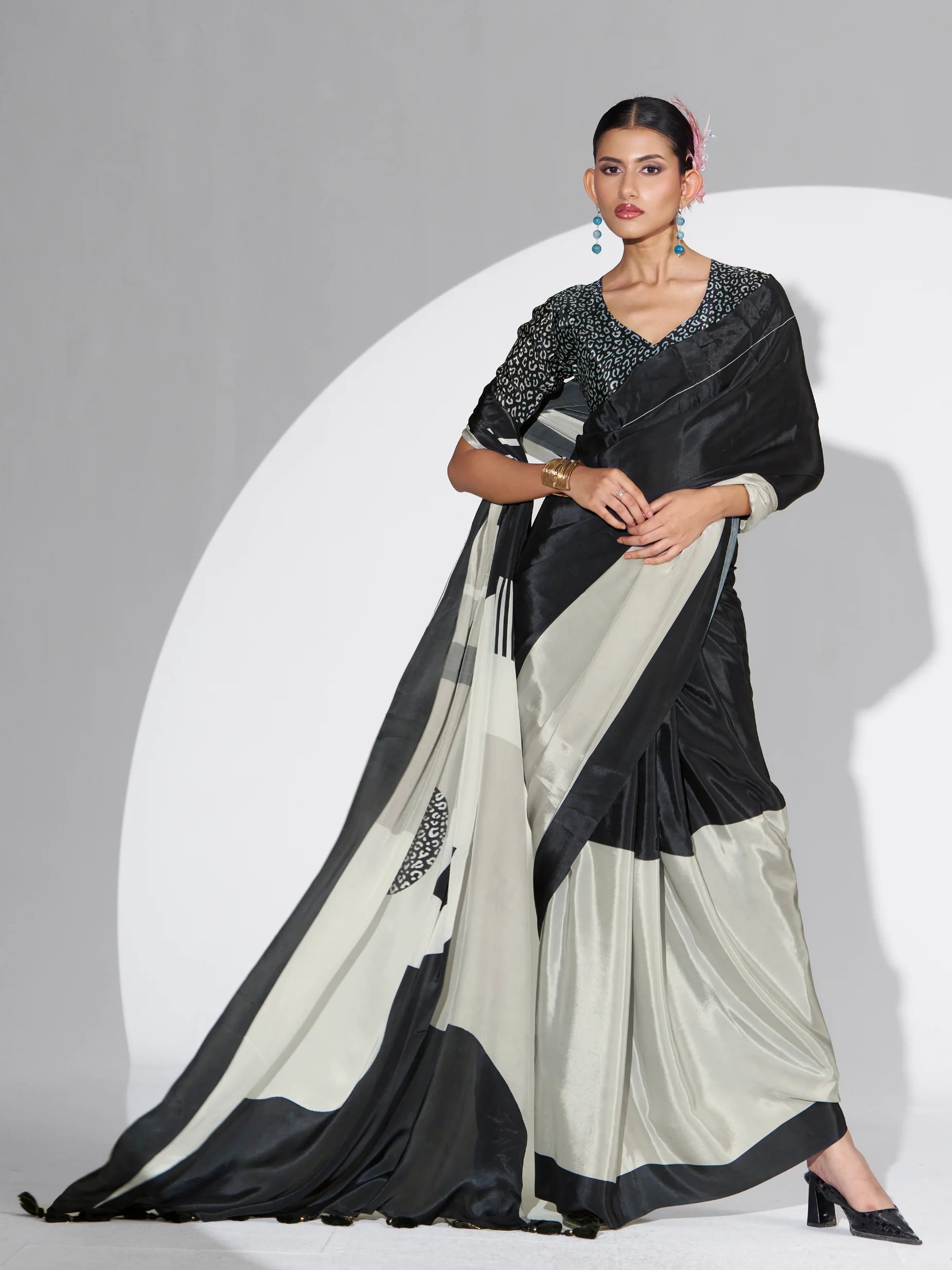 PURE CREPE DIGITAL PRINTED SAREE