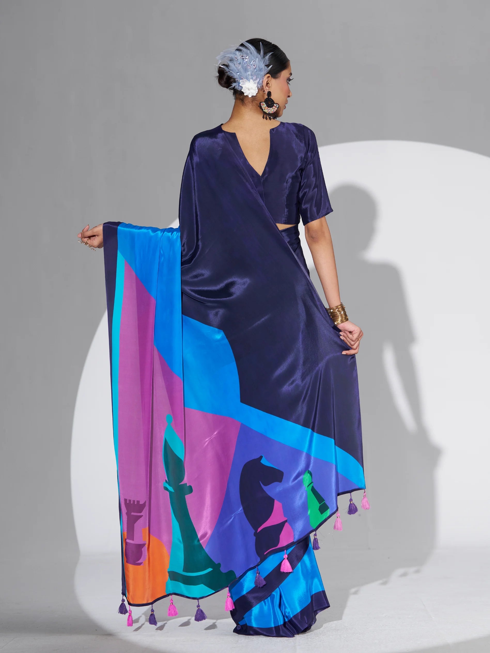 PURE CREPE DIGITAL PRINTED SAREE