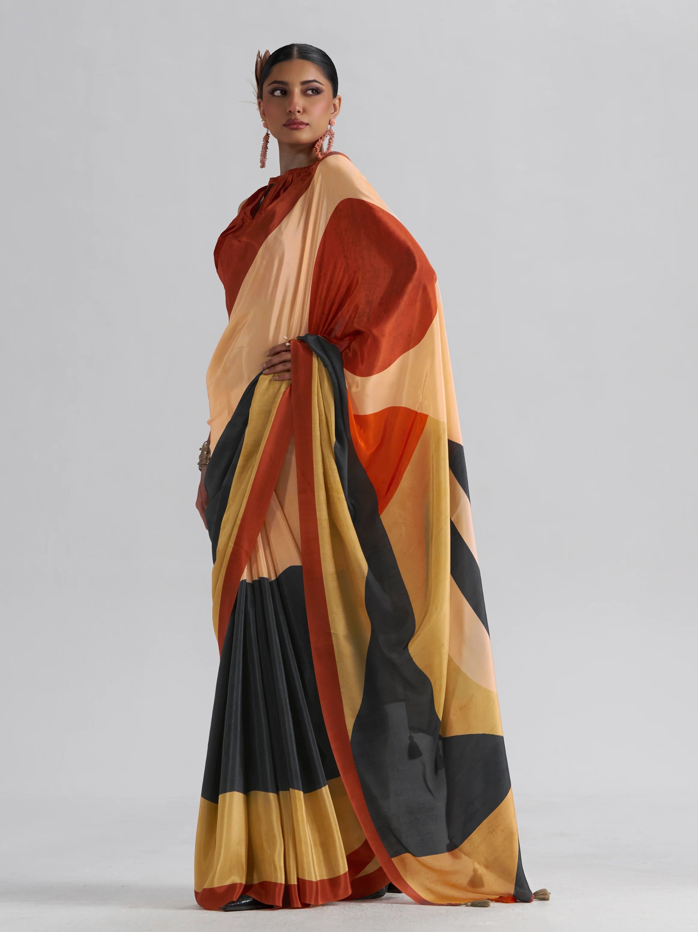 PURE CREPE DIGITAL PRINTED SAREE