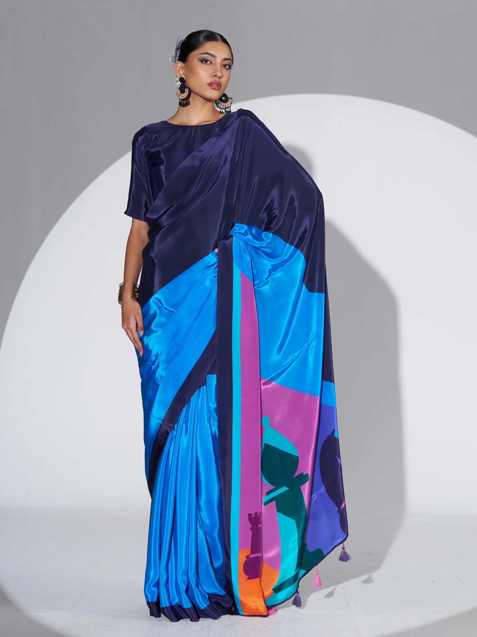 PURE CREPE DIGITAL PRINTED SAREE