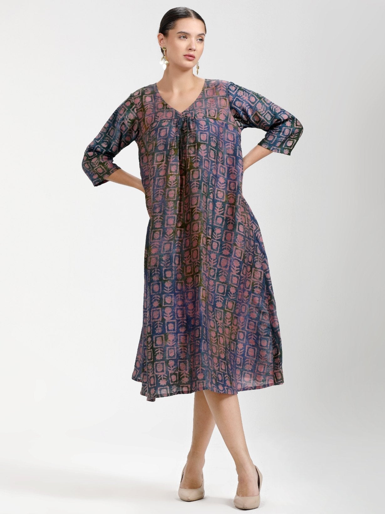 PURPLE PERI PERI BATIK PRINTED KURTI