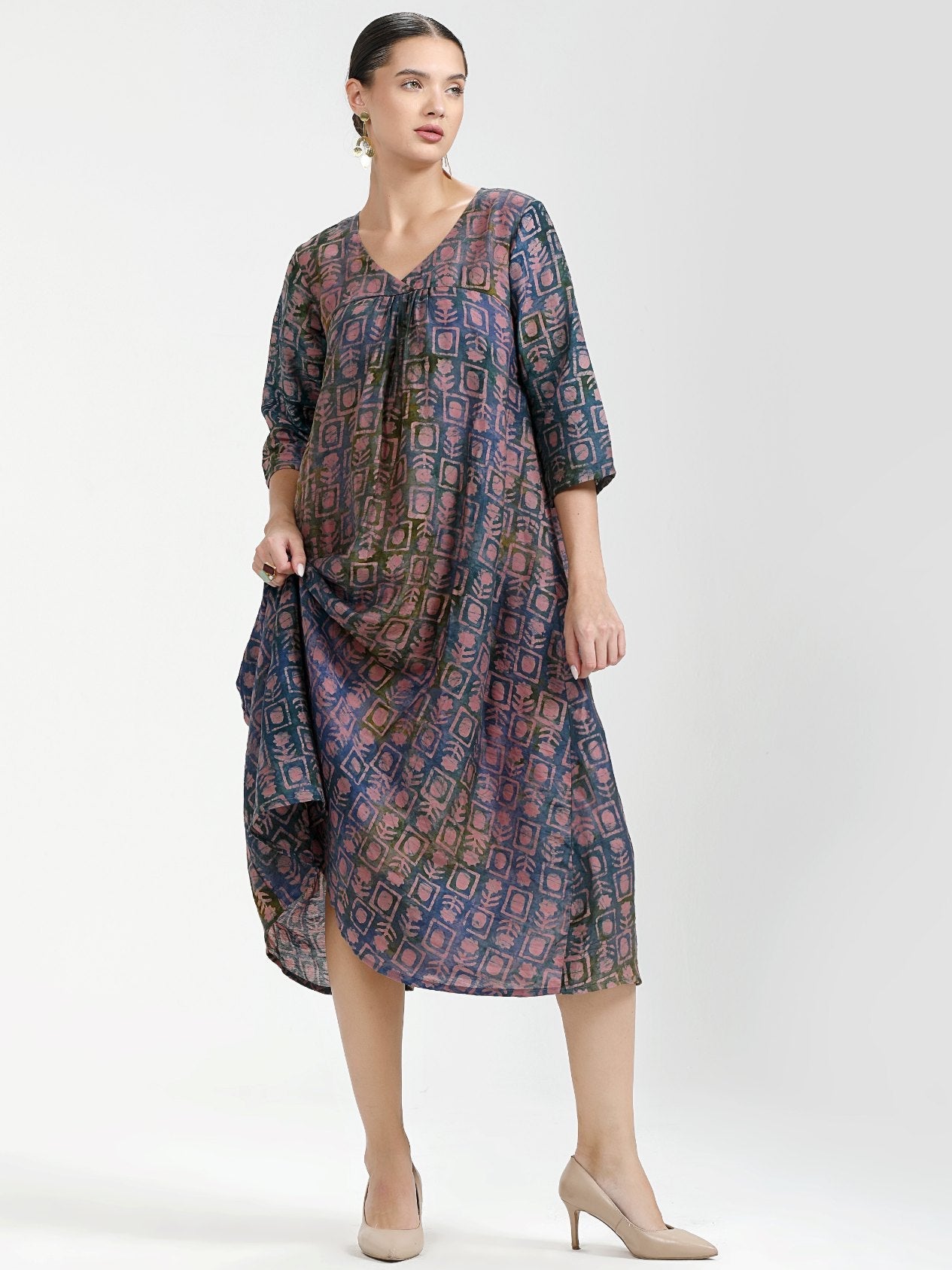 PURPLE PERI PERI BATIK PRINTED KURTI