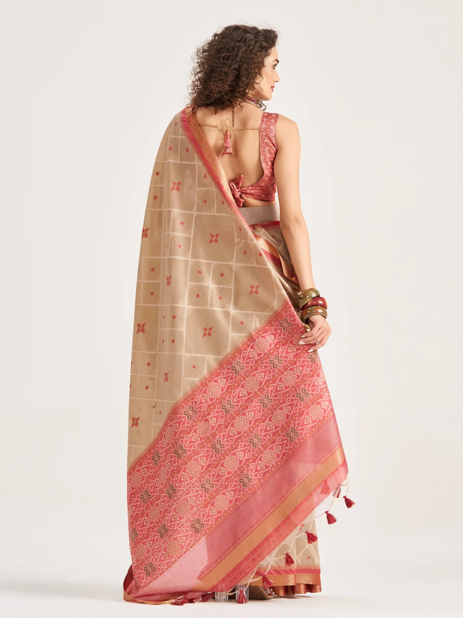 ART SILK BUTTERFLY SAREE WITH BLOUSE