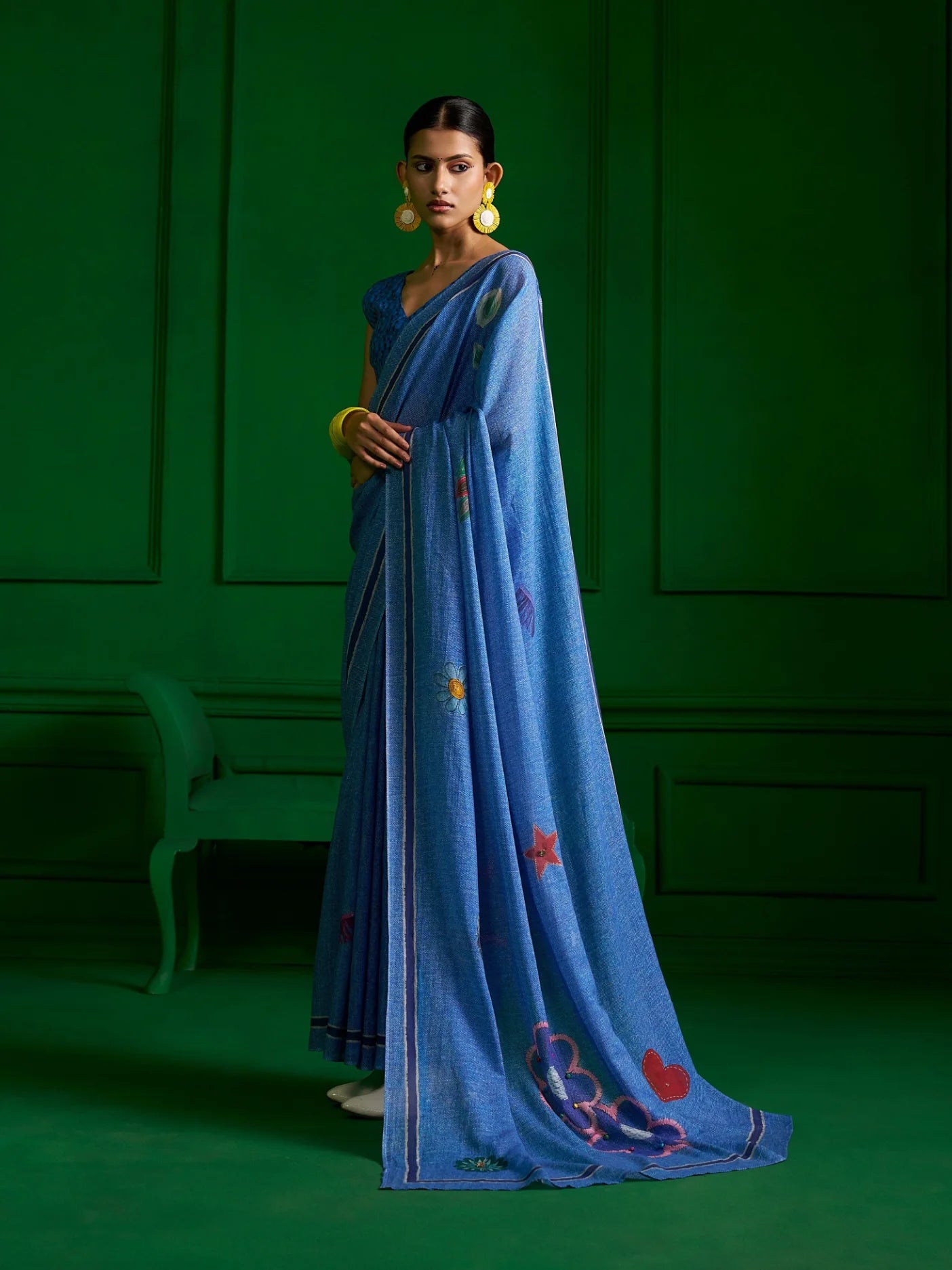 VINTAGE VIBE DENIM SAREE