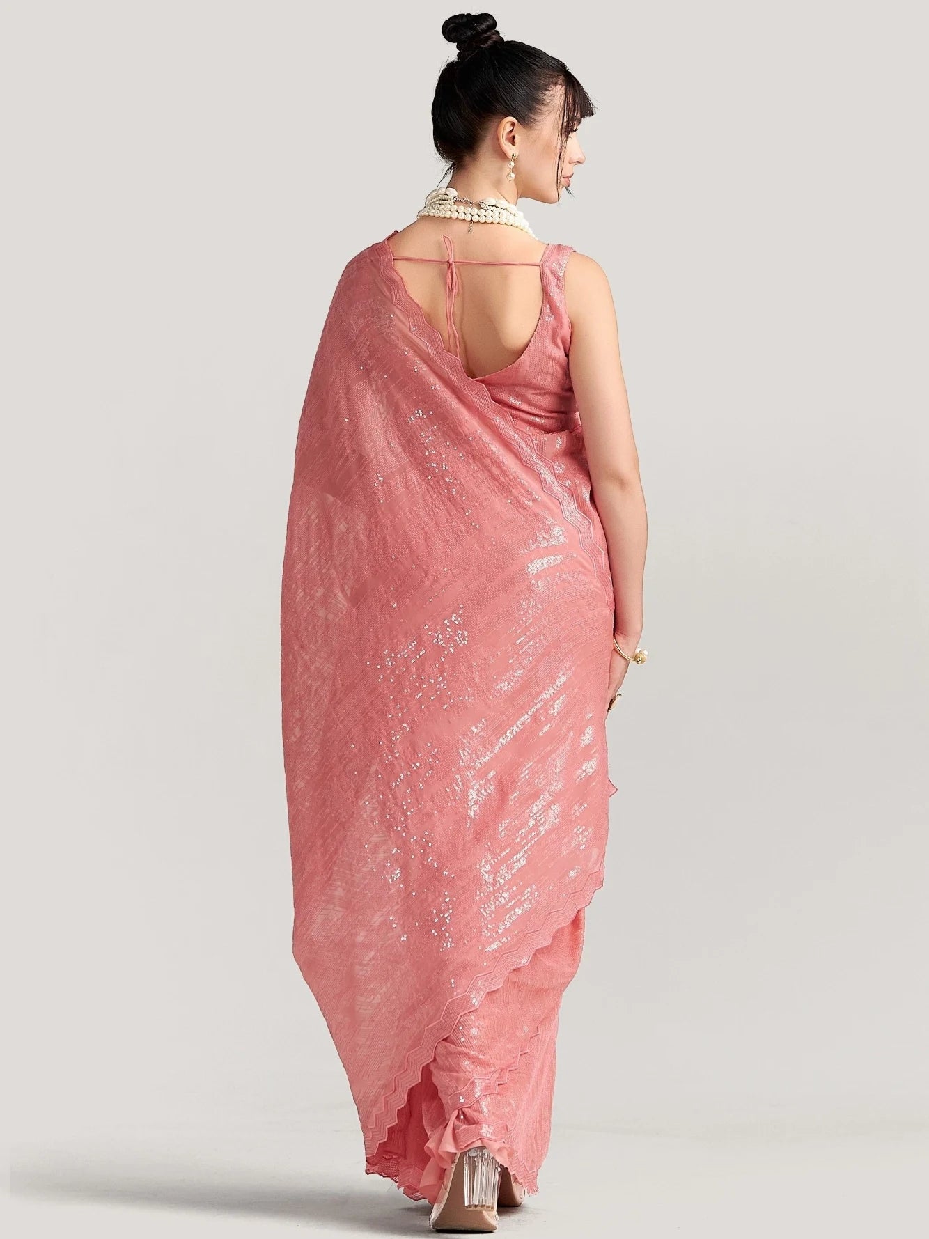FEEZY MILKY FLEX EMBROIDERY SAREE WITH BLOUSE