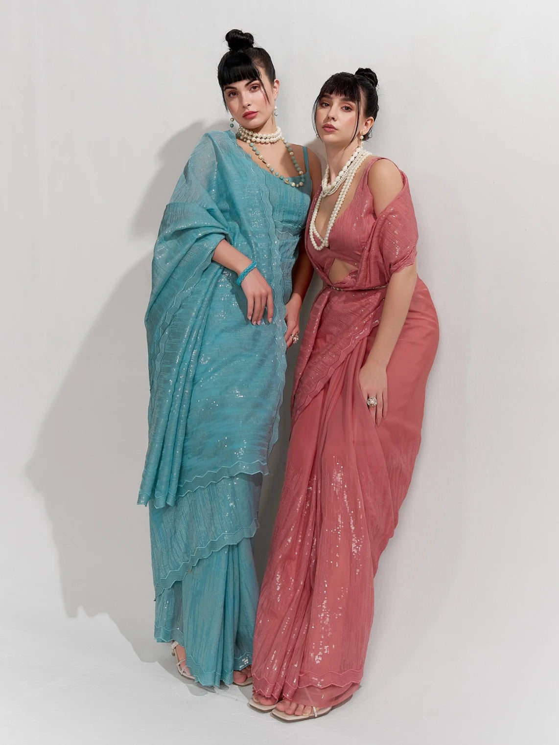 FEEZY MILKY FLEX EMBROIDERY SAREE WITH BLOUSE