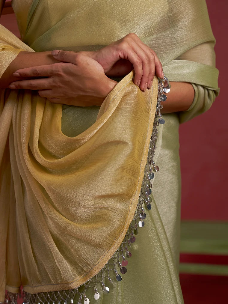 GUCCI CHIFFON HALF N HALF SAREE