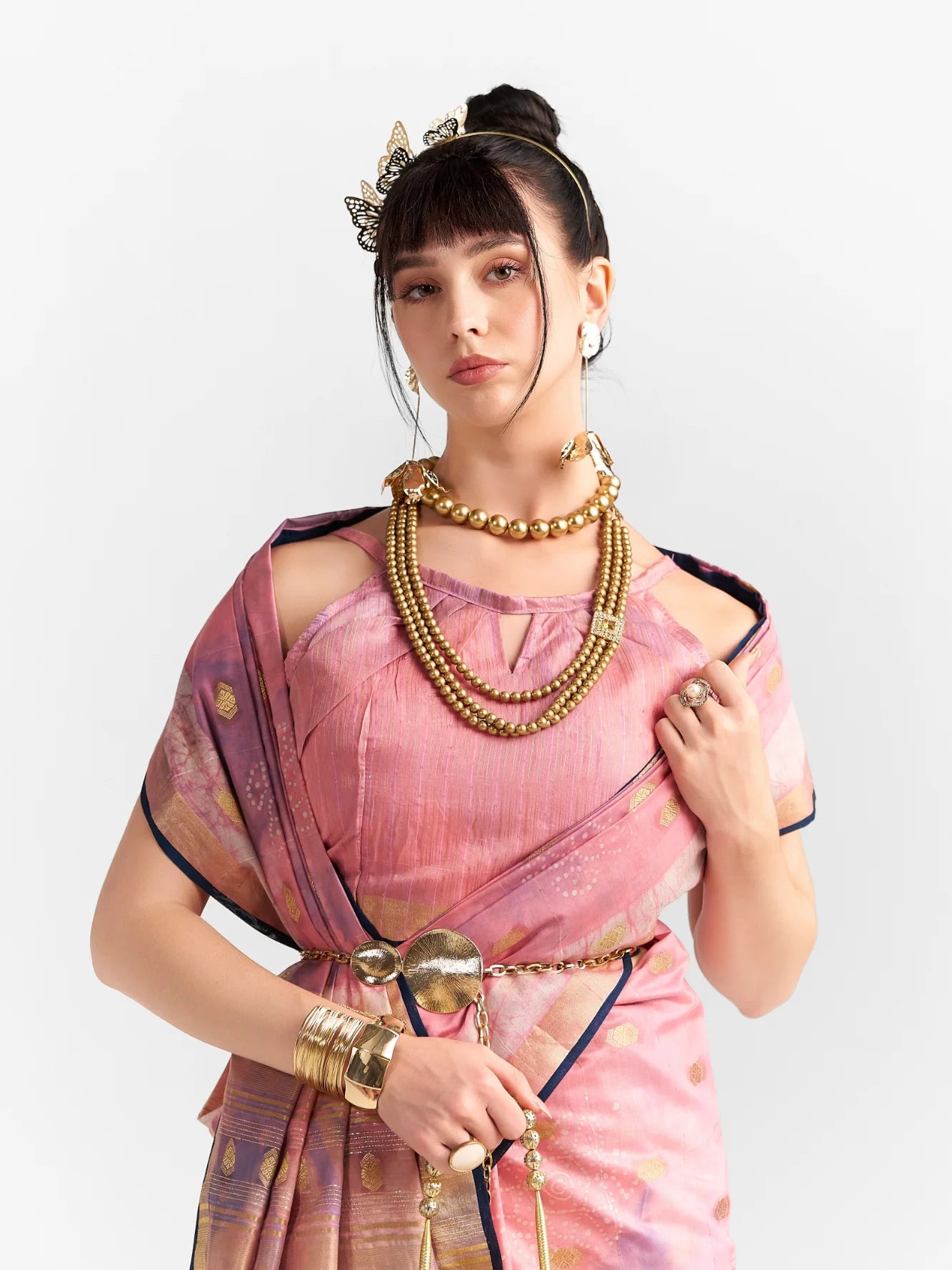 ORGANZA FEEZY DAISY SAREE WITH BLOUSE