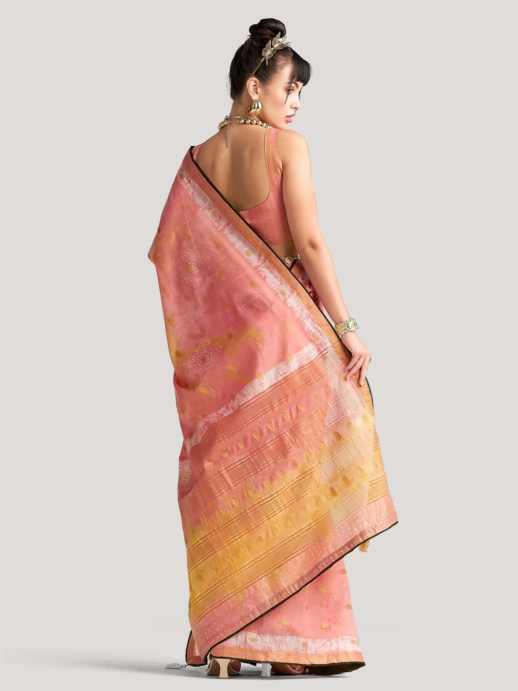 ORGANZA FEEZY DAISY SAREE WITH BLOUSE