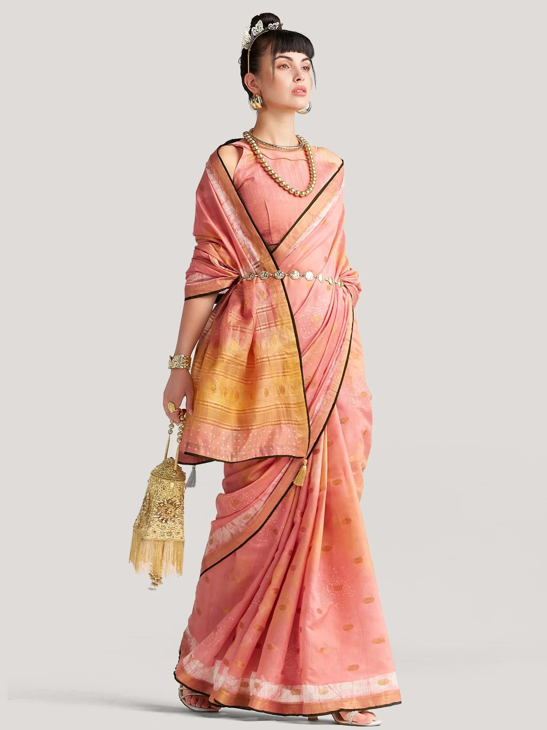 ORGANZA FEEZY DAISY SAREE WITH BLOUSE