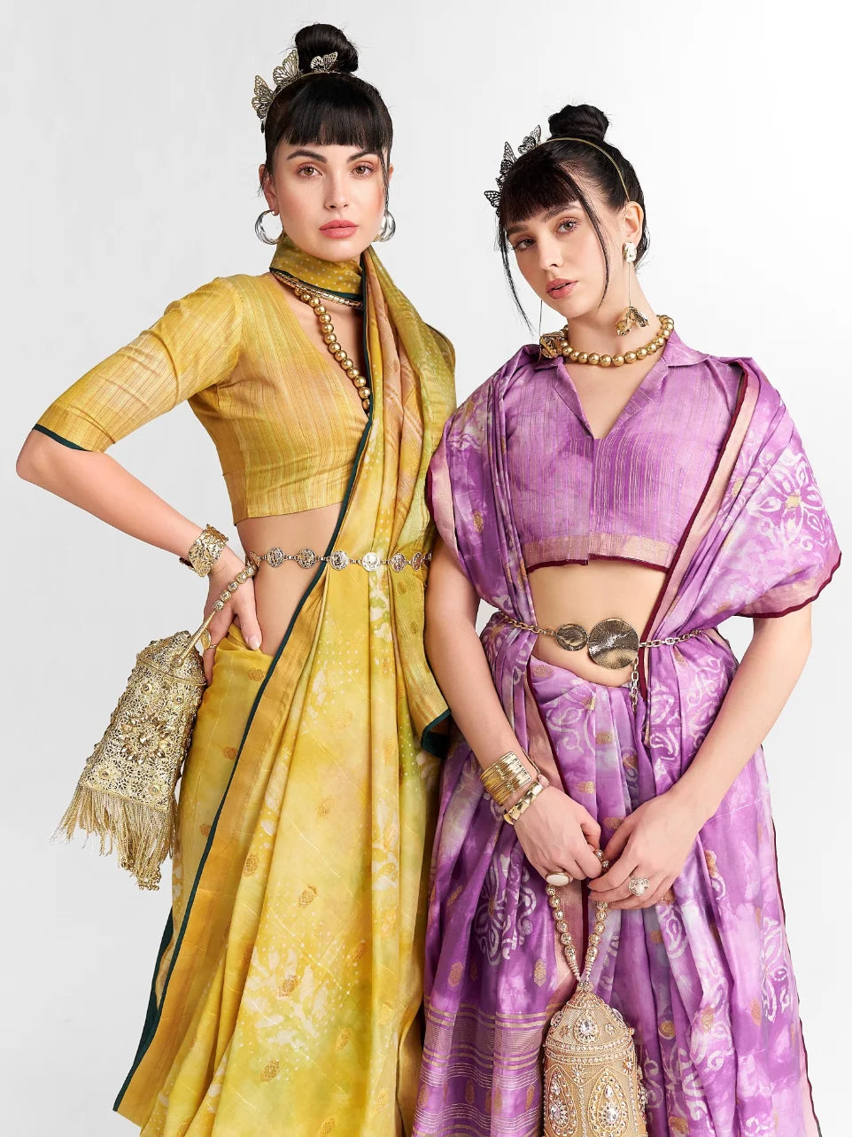 ORGANZA FEEZY DAISY SAREE WITH BLOUSE