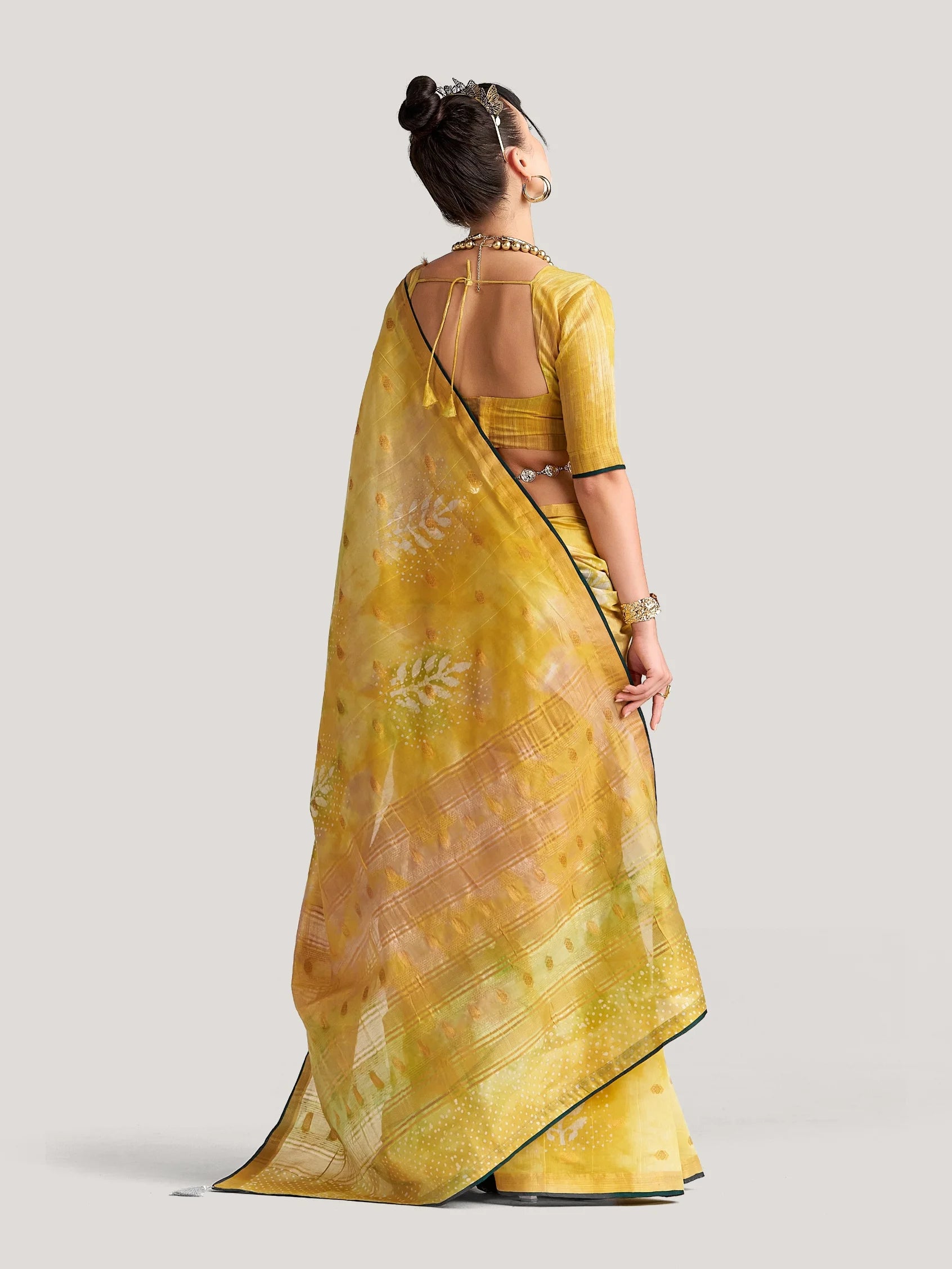 ORGANZA FEEZY DAISY SAREE WITH BLOUSE