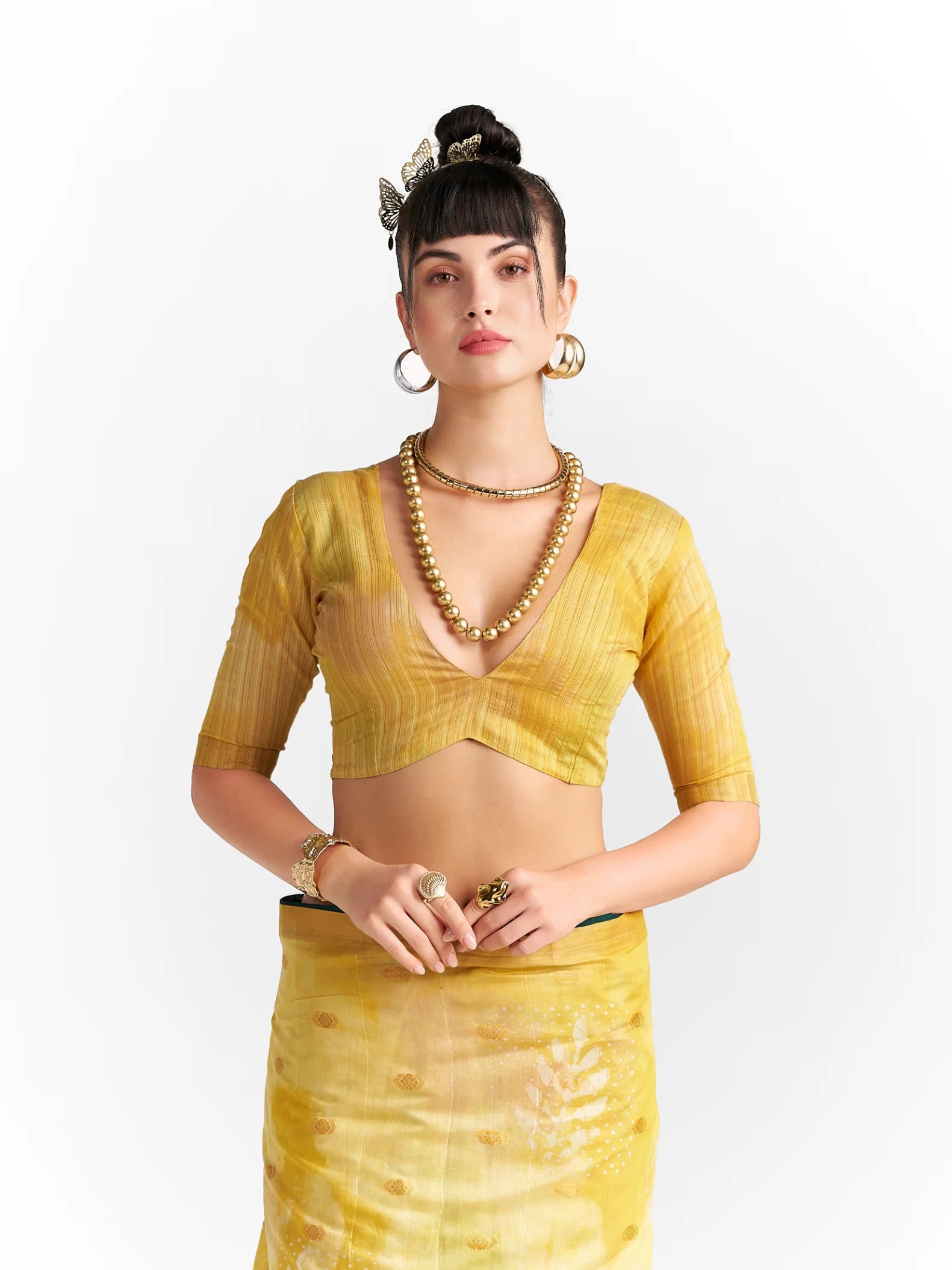 ORGANZA FEEZY DAISY SAREE WITH BLOUSE
