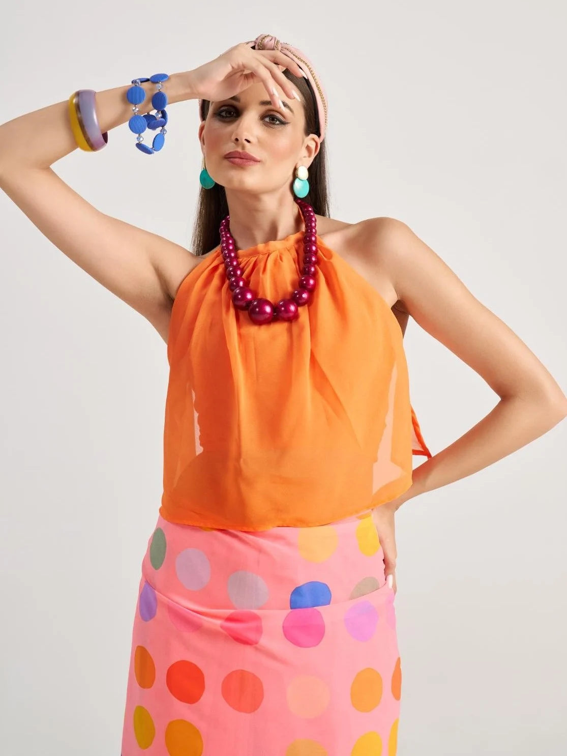 POLKA POPS DIGITAL PRINTED SAREE