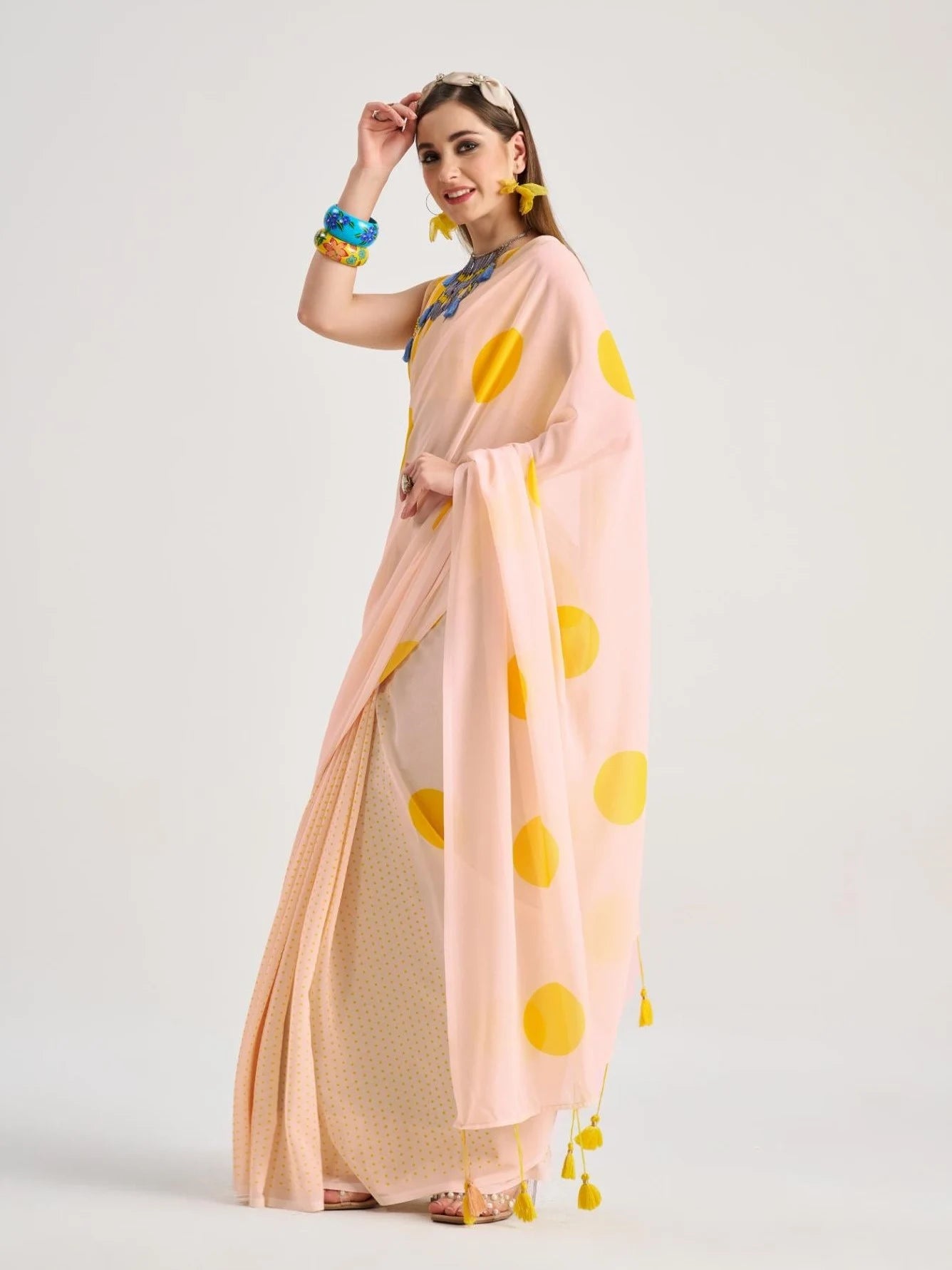POLKA POPS DIGITAL PRINTED SAREE