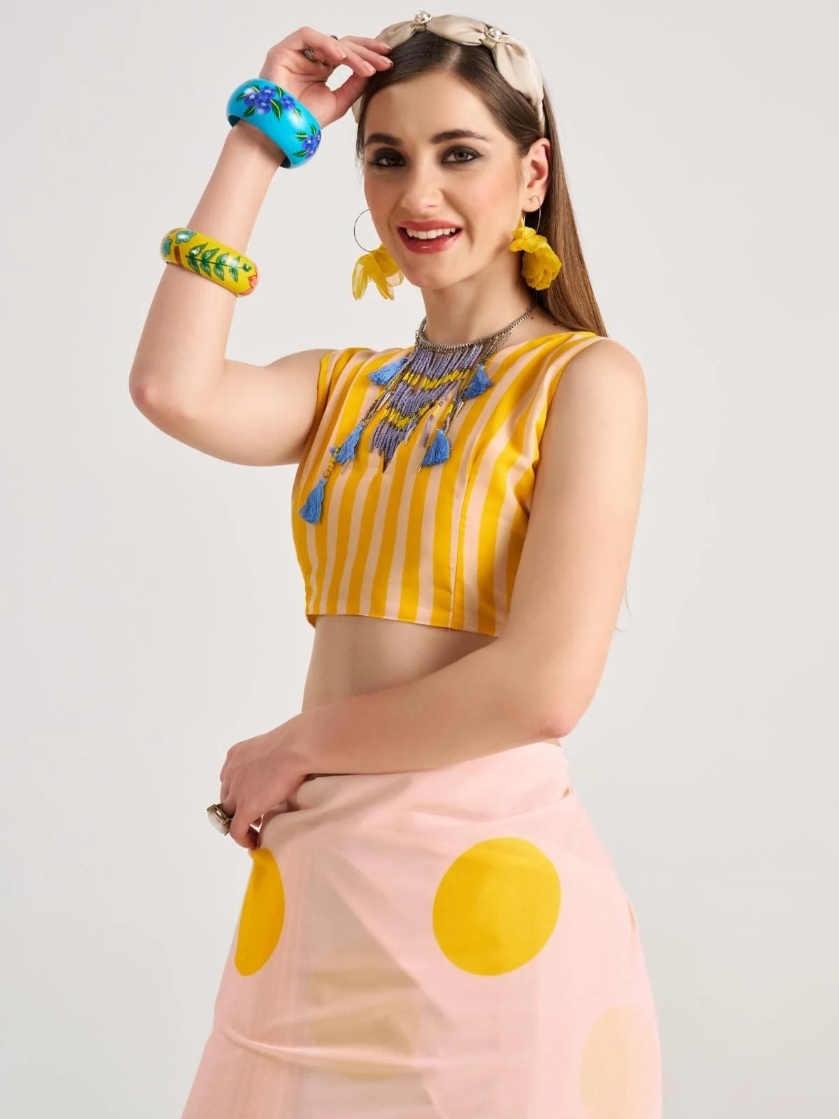 POLKA POPS DIGITAL PRINTED SAREE