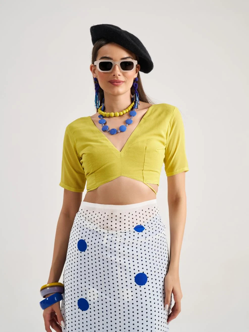 POLKA POPS DIGITAL PRINTED SAREE